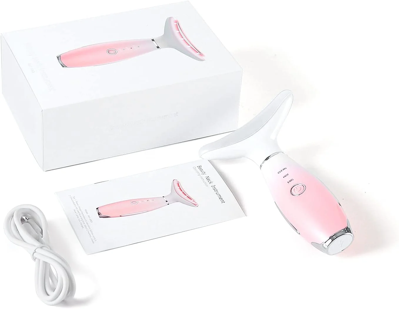 Led Therapy Facial Neck Lifting Messager, Face Lifting Device Red Light Therapy Face Massager Electric 3 Modes High Frequency Vibration  Heating Wrinkle Remove Anti-Aging