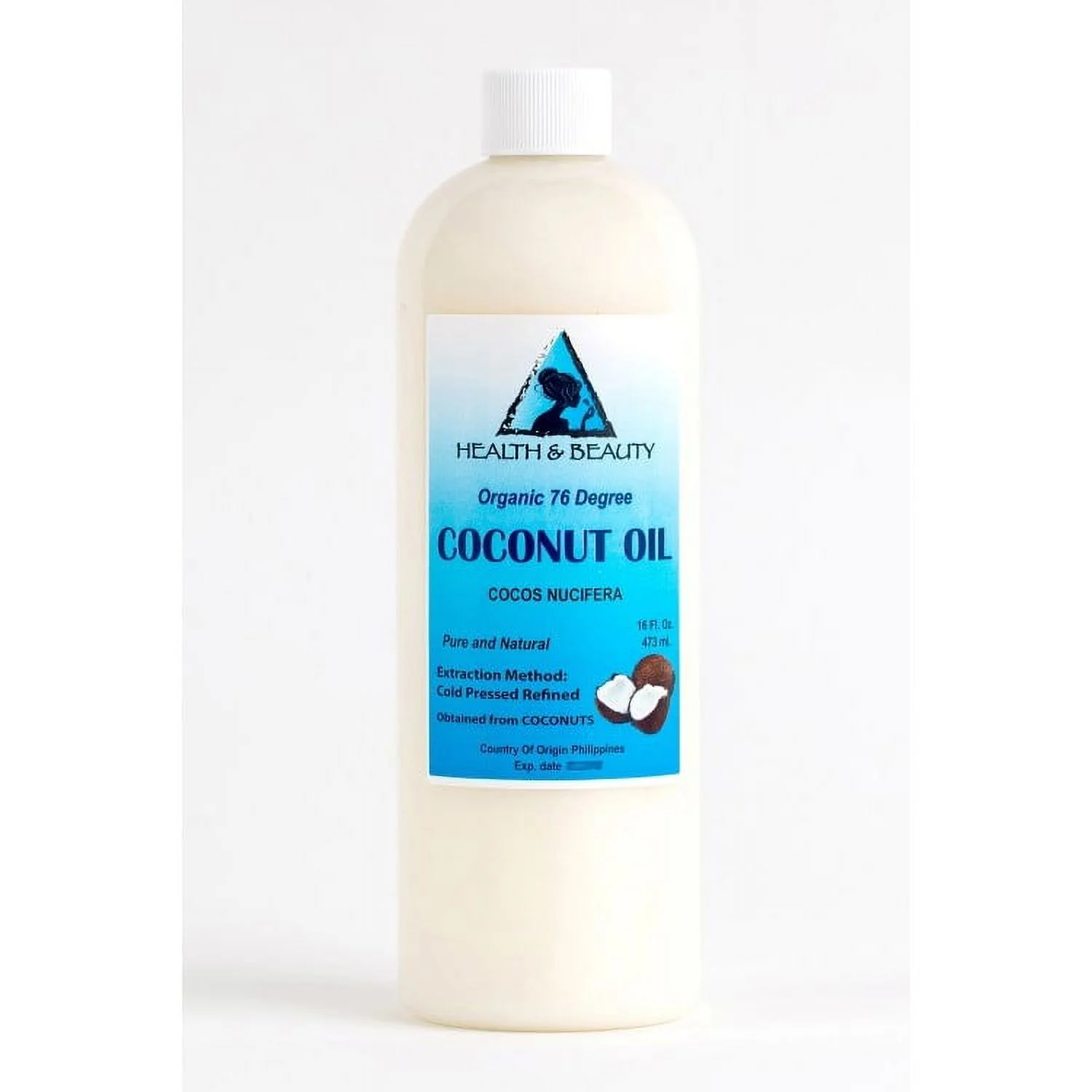 COCONUT OIL 76 DEGREE ORGANIC CARRIER REFINED COLD PRESSED 100% PURE 16 OZ
