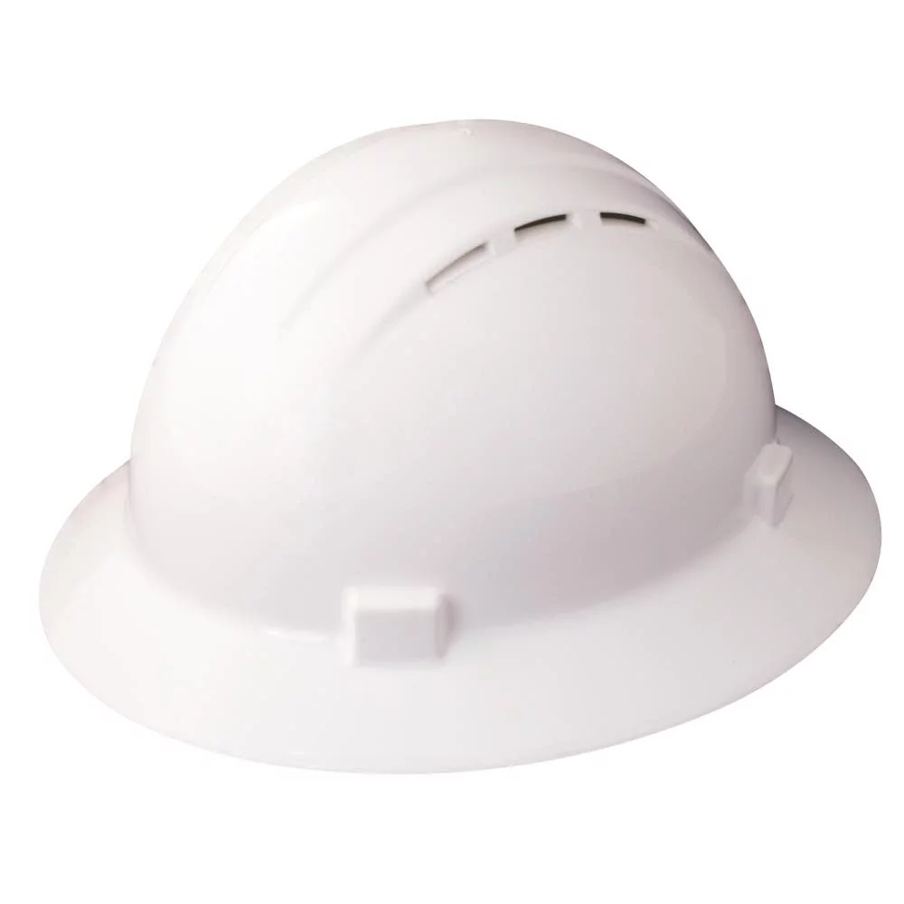 Americana Vent Full Brim Hard Hat, White