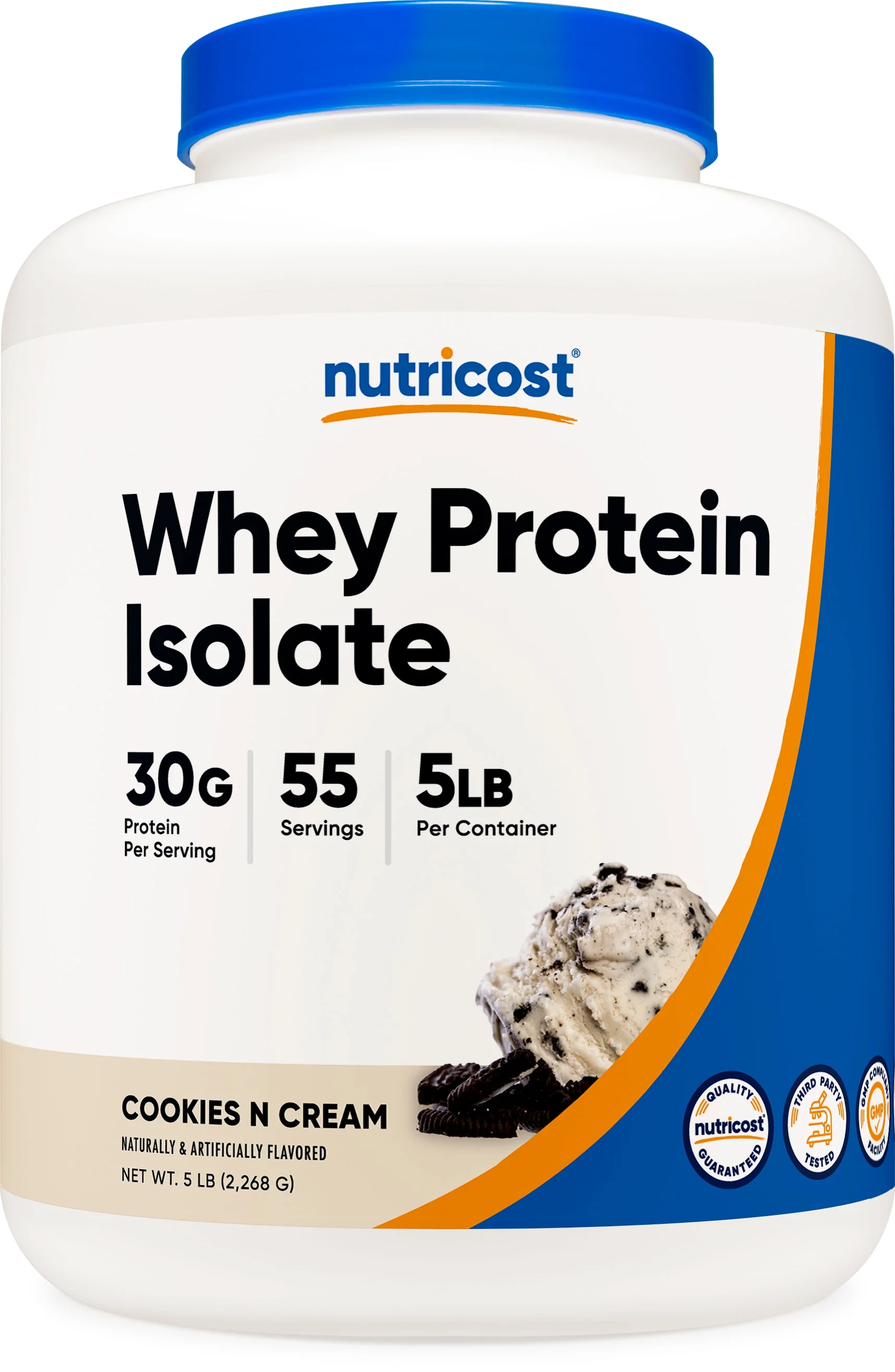 Nutricost Whey Protein Isolate (Cookies N Cream) 5LBS - Isolate Protein Powder