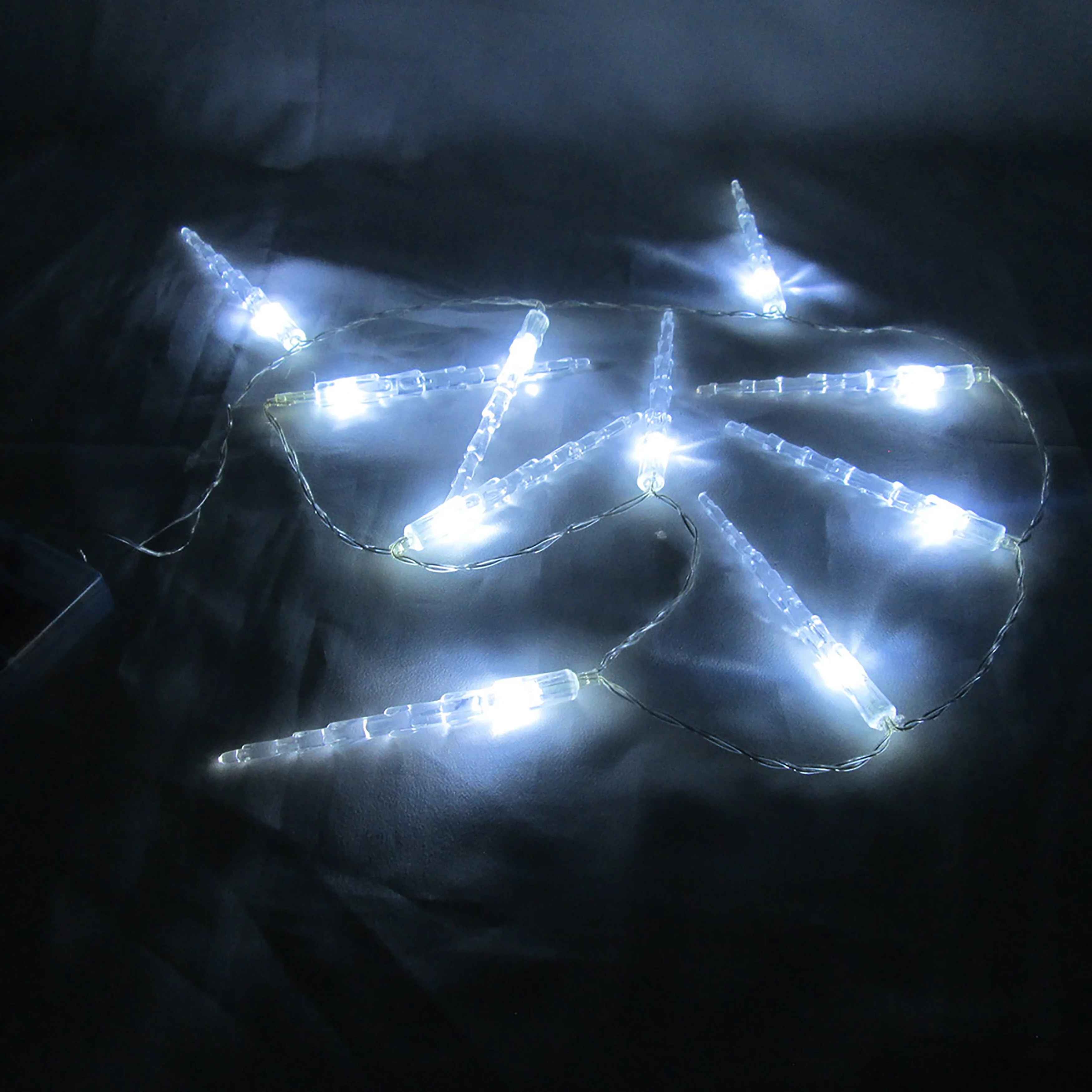 Living Luxury Set of 3 LED Icicle Christmas String Lights 42in - 42