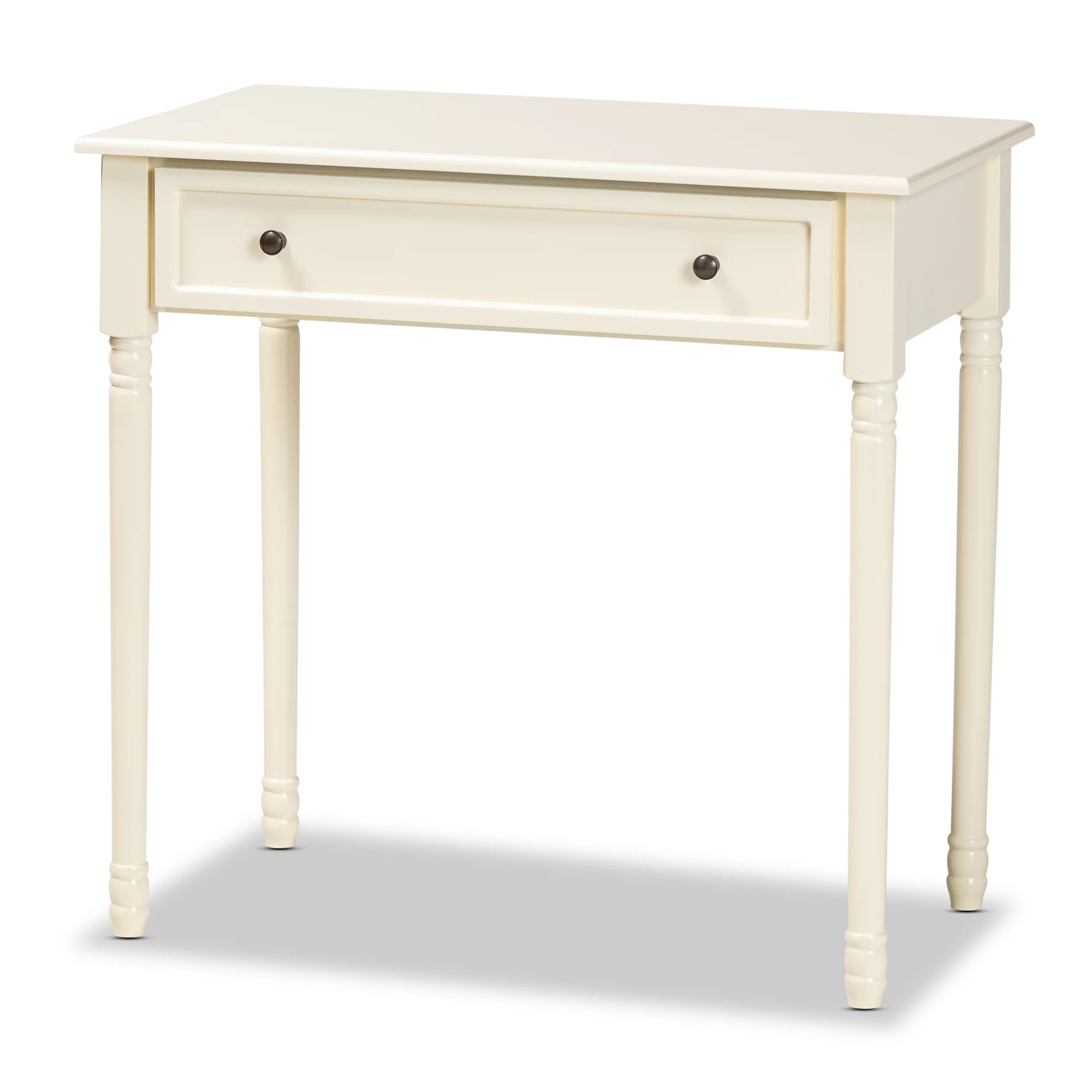 Baxton Studio Mahler Traditional Wood 1 Drawer Console Table, White
