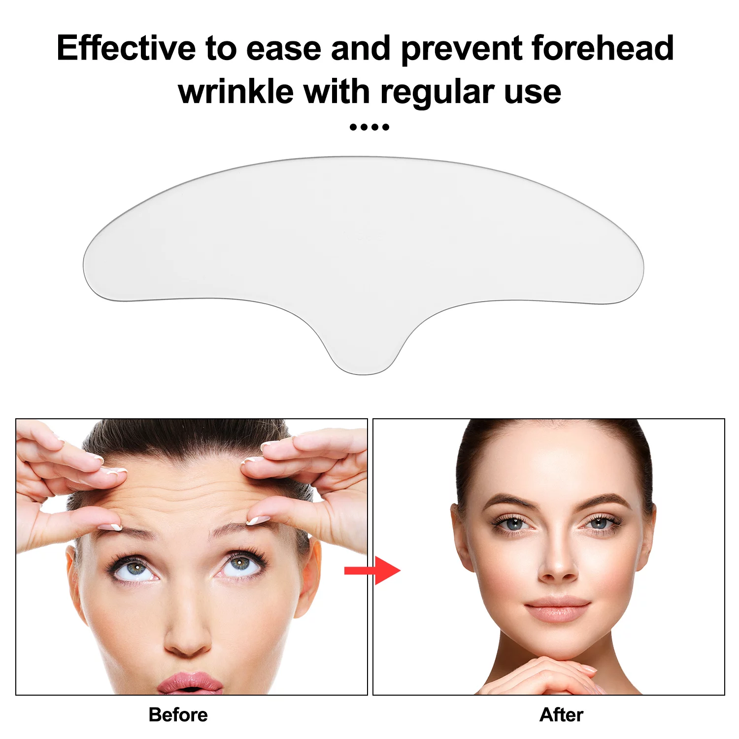 OWSOO Forehead Pad,Frown Lines Patch Frown Silicone Invisible Pad Removal Pad Stickers White Arealer