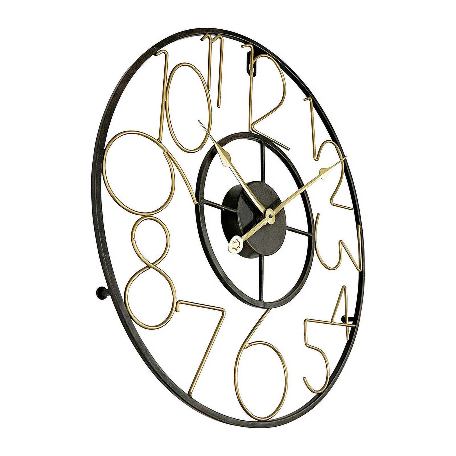 Karina Metal Round Modern Farmhouse Wall Clock