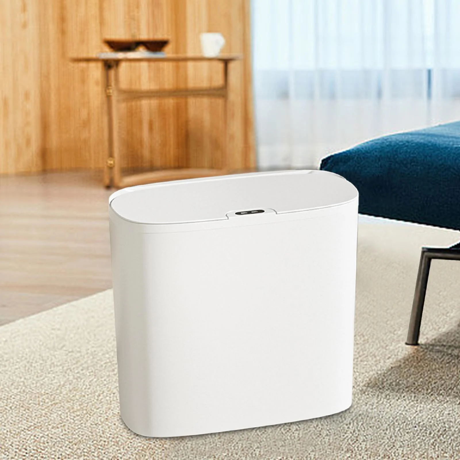 Hanging Kitchen Trash Can Waste Bin RV Bathroom with Cover Wall Mounted Waste Bin Durable Compost Bucket under Sink Trash Bin White