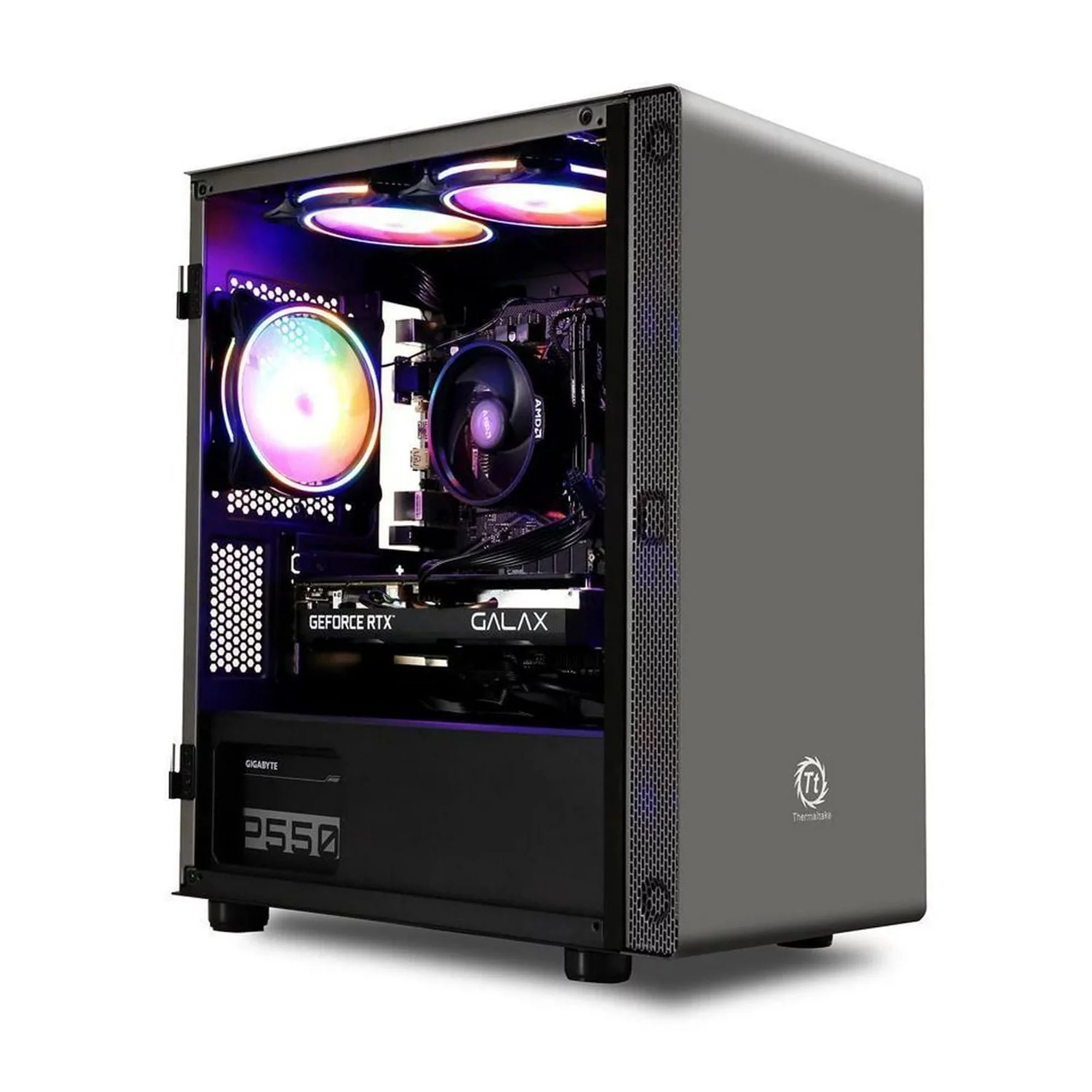 MXZ Gaming PC Desktop Computer, AMD Ryzen 5 5600 3.7GHz, RX6650XT, 16GB DDR4, NVME 1TB SSD, 6RGB Fans, Wifi,Win 11 Ready,Gamer Desktop Computer