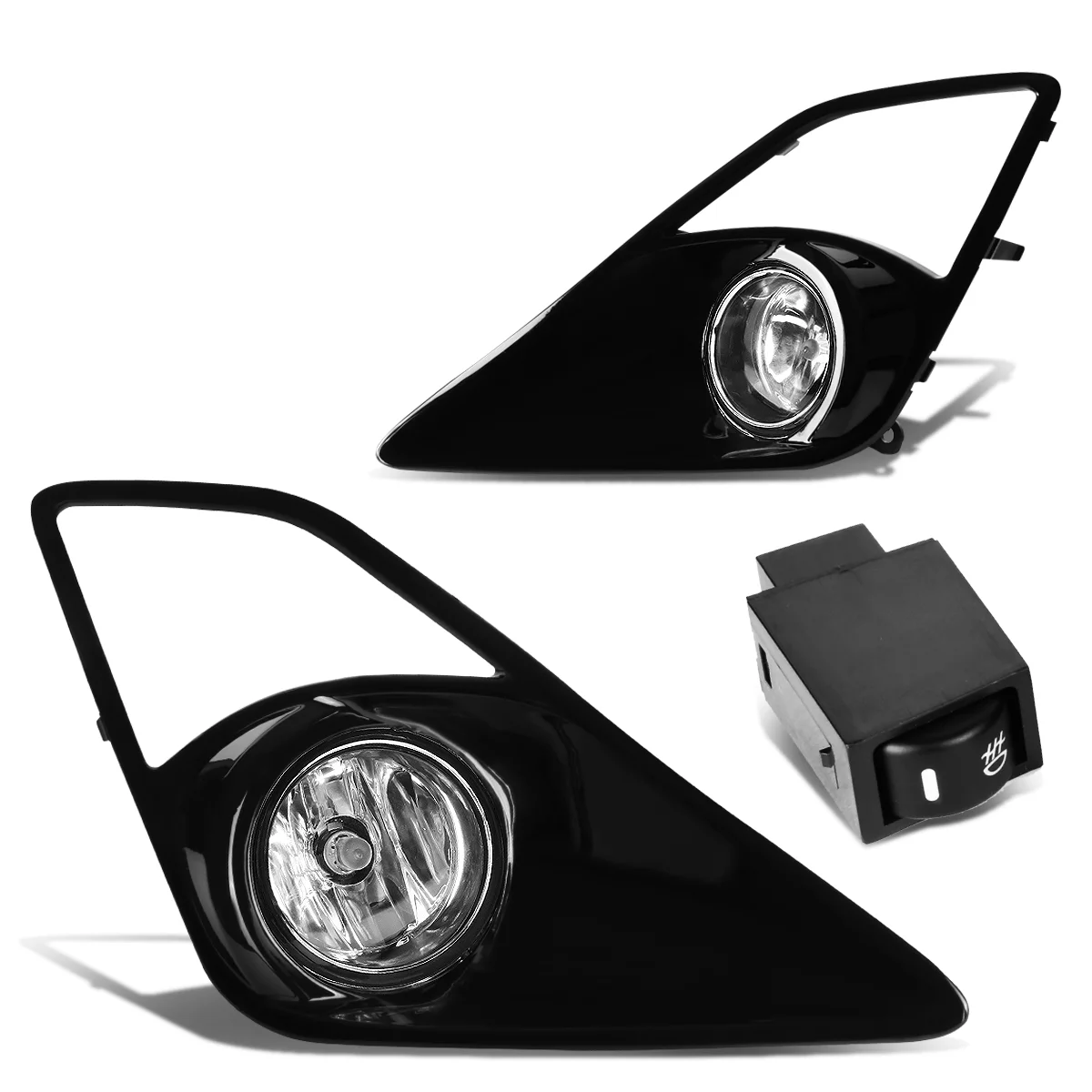 DNA Motoring FL-ZTL-191-CH For 2013 to 2016 Scion FRS Front Bumper Driving Fog Lights+Bezel+Switch Clear Lens 14 15