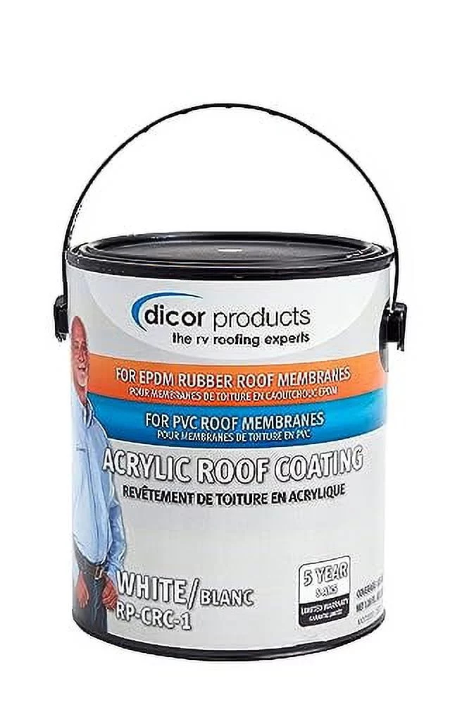 Dicor RP-CRC-1 Rubber Roof Acrylic Coating Wht