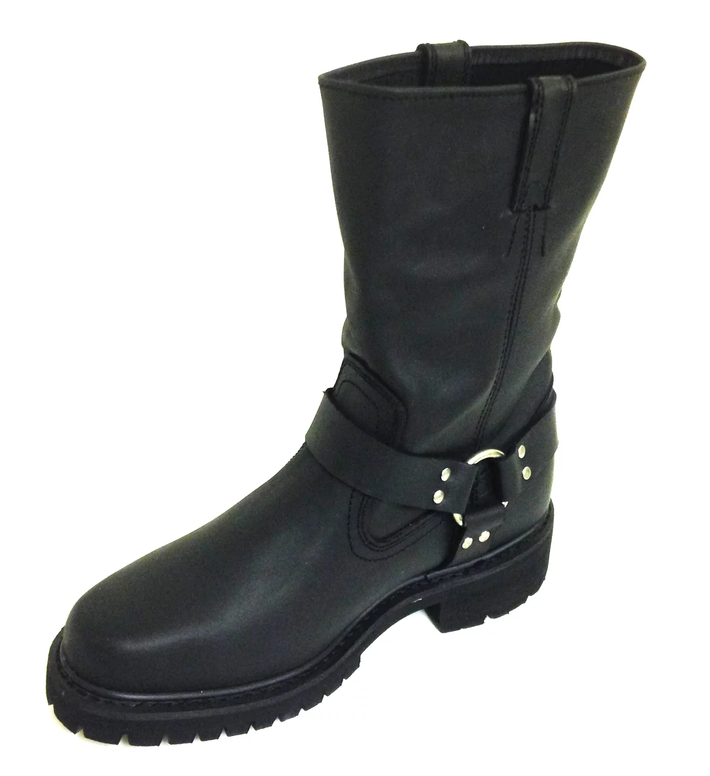 Men's Motorcycle Boots Engineer Harness Full Grain Leather 12