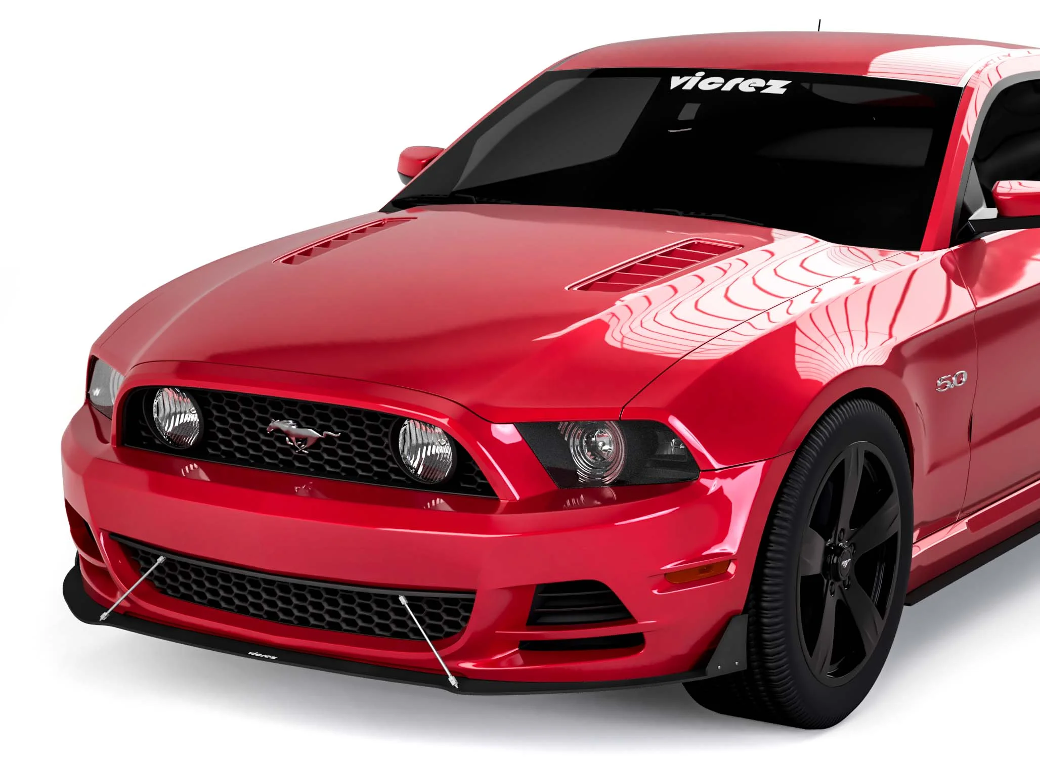 Vicrez V3R Front Bumper Lip Splitter vz101602 | Ford Mustang 2010-2014