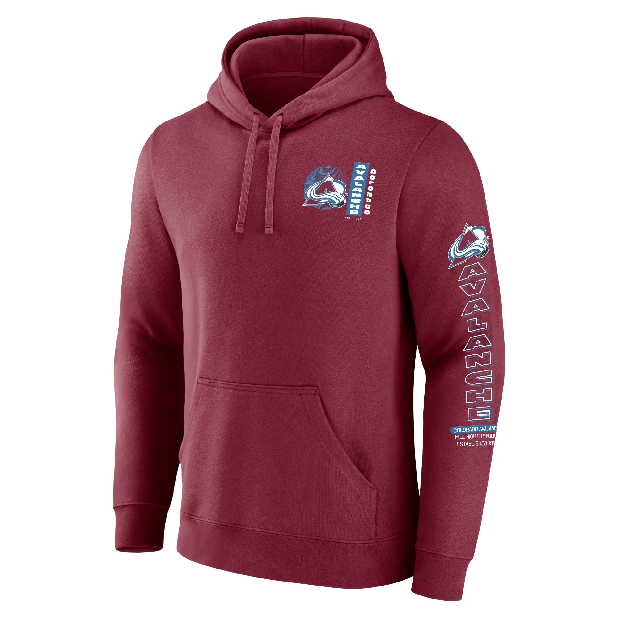 Men's Fanatics Burgundy Colorado Avalanche Revolution Pullover Hoodie