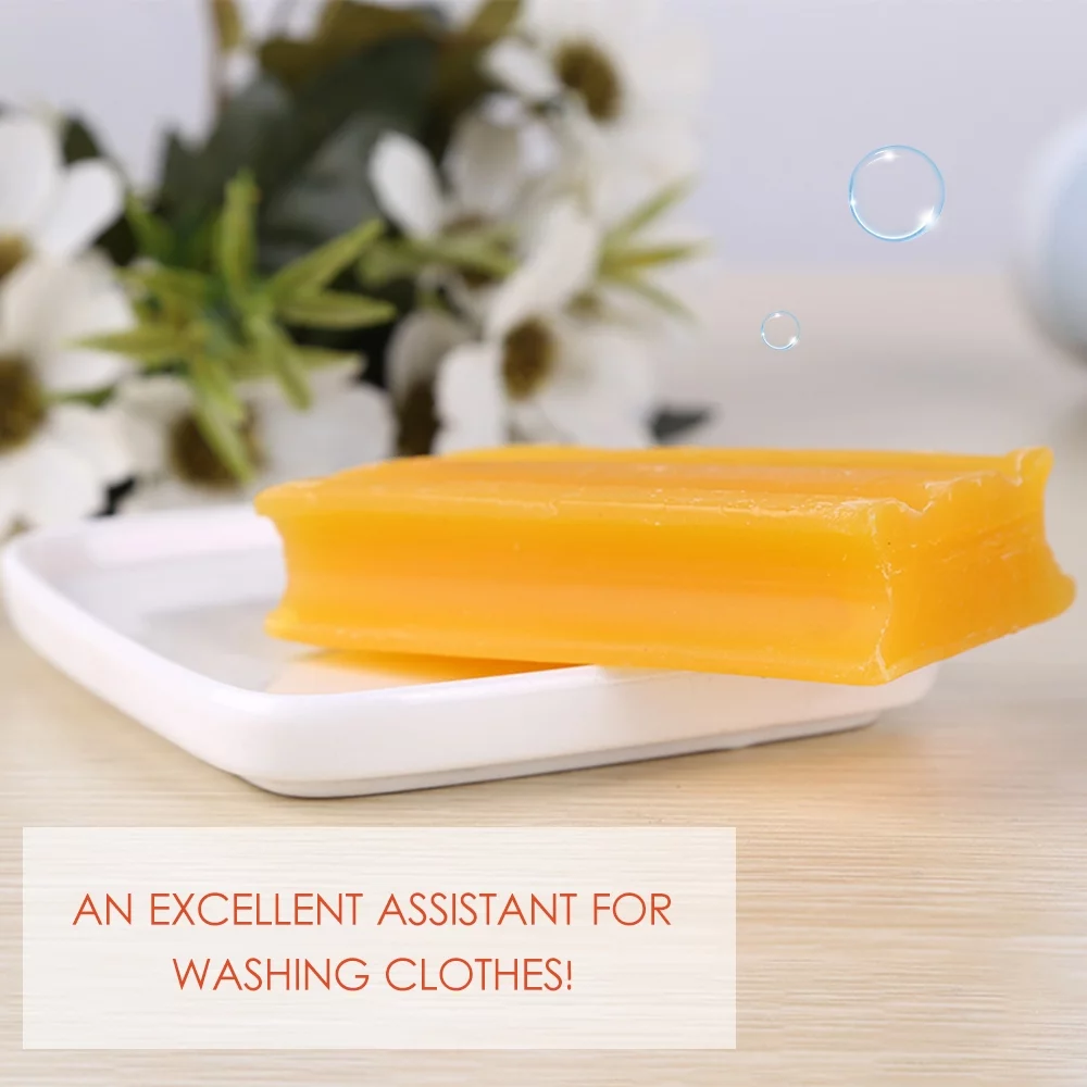 Anself Laundry Soap Bar Floral Fragrance Washing Soap Stain Remover Household Supplies for Cleaning Washing Clothes Clothing Fabric