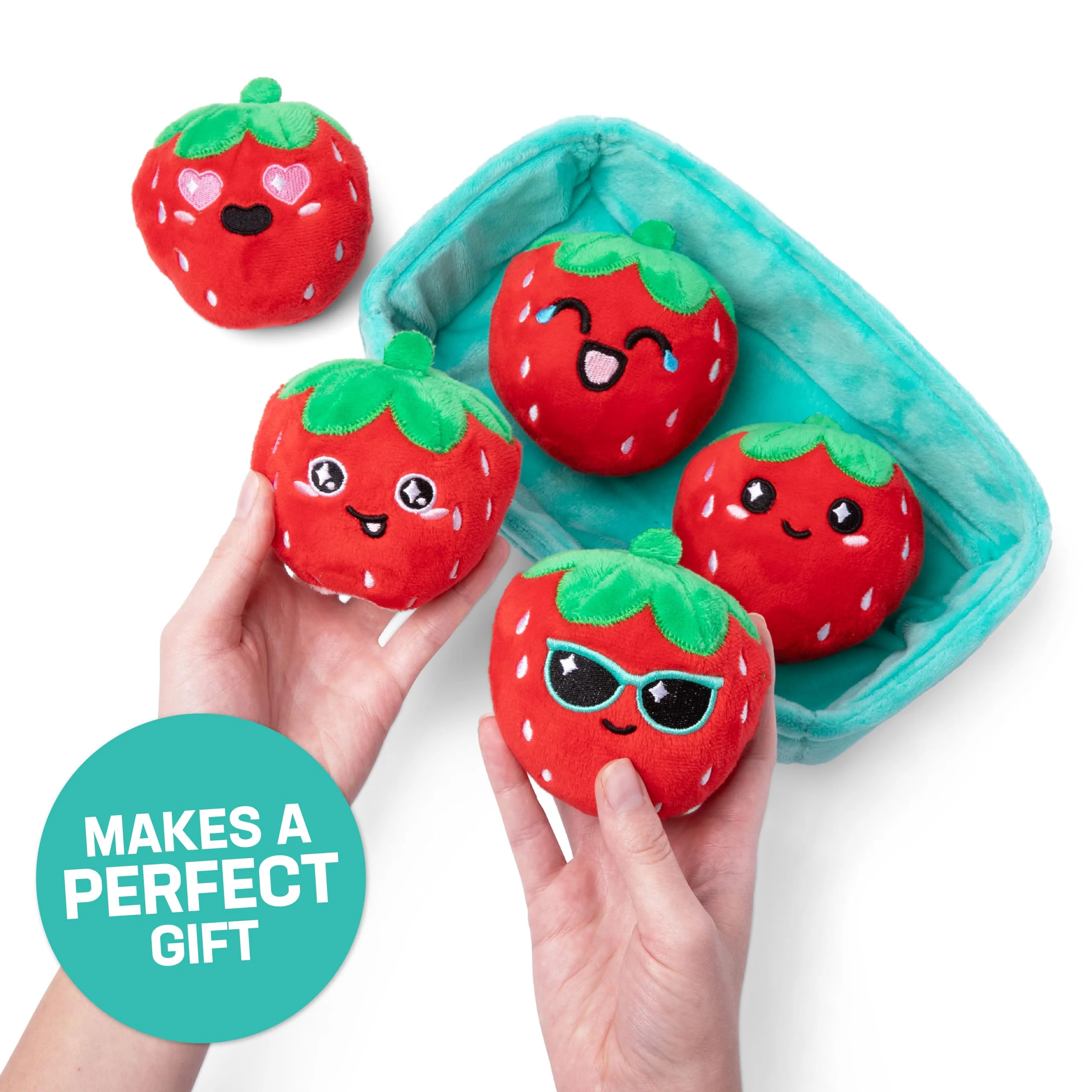 Emotional Support Strawberries - Adorable Strawberry Plush Toys by What Do You Meme?