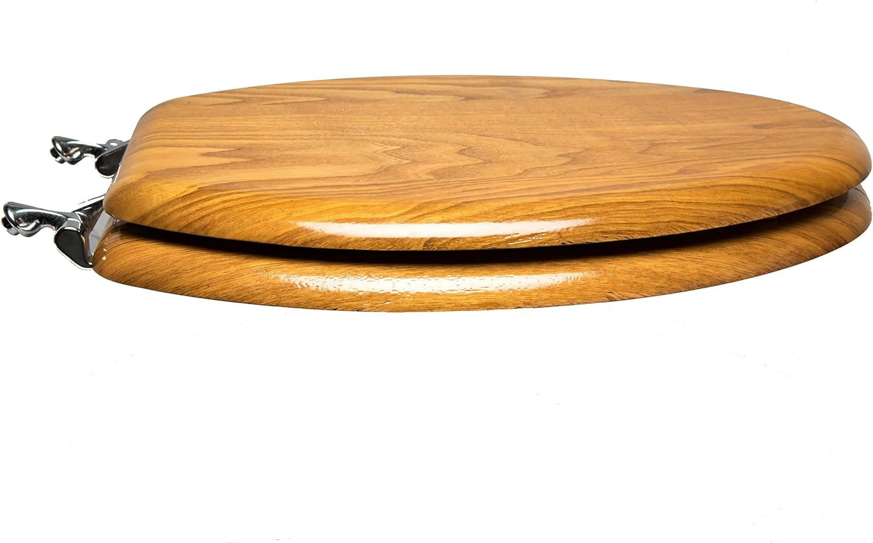 5F1E4-17CH Hand-Selected Premium Grade Wood, Decorative Front Toilet Seat, Mustard Yellow