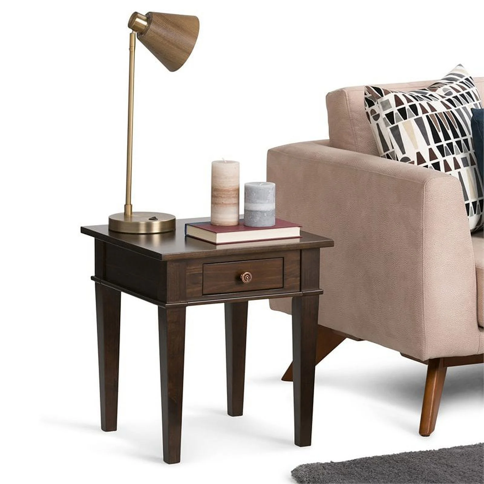 Home Square 2-Piece Wood 18