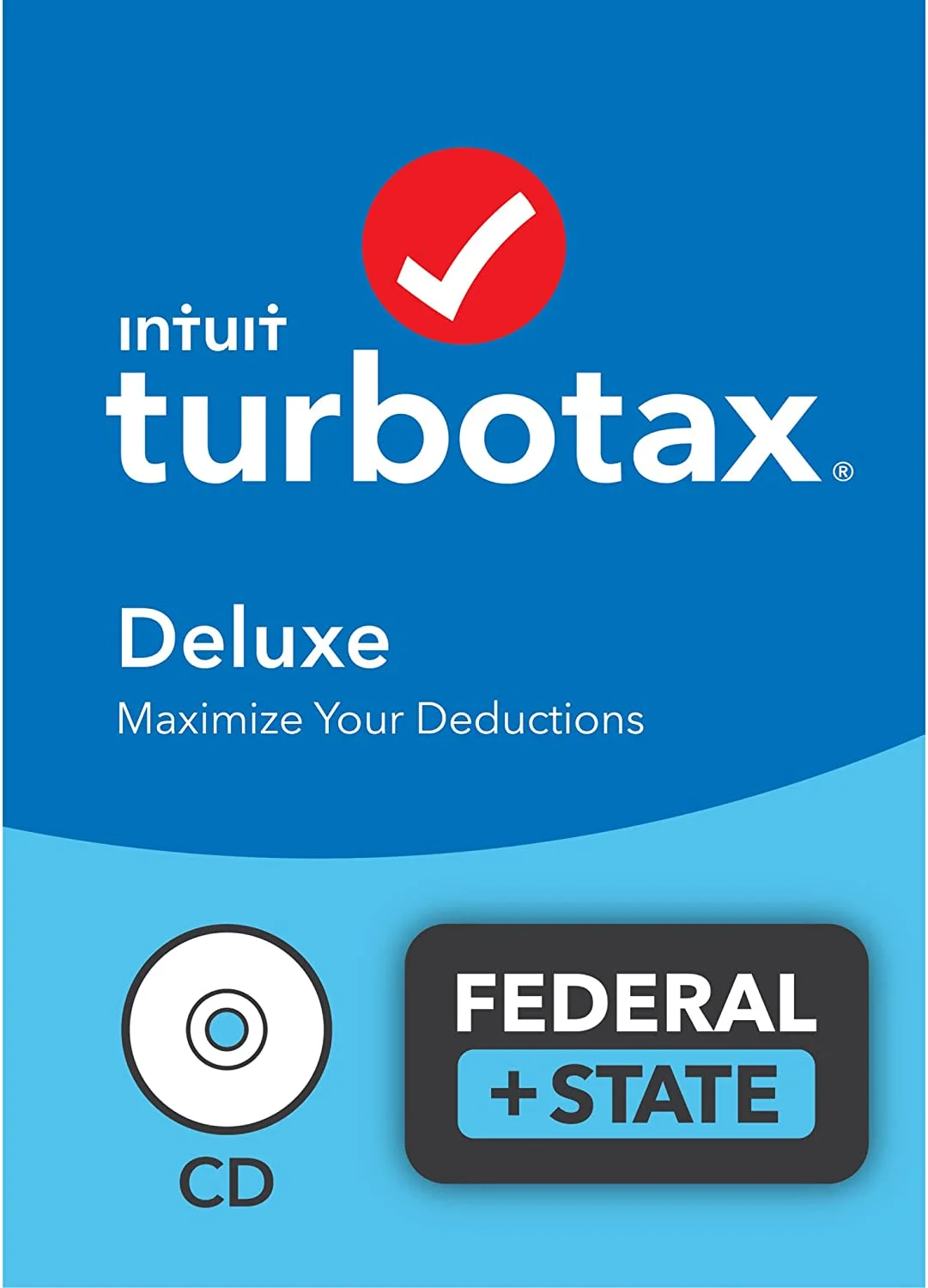 TurboTax Deluxe 2022 Tax Software, Federal and State Retail Box