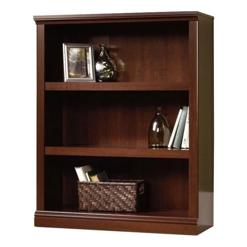 Scranton & Co 3 Shelf Wood Bookcase in Select Cherry