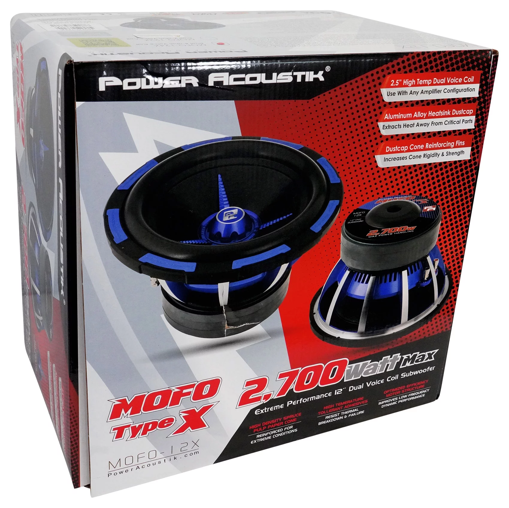 (2) Power Acoustik MOFO-124X 12