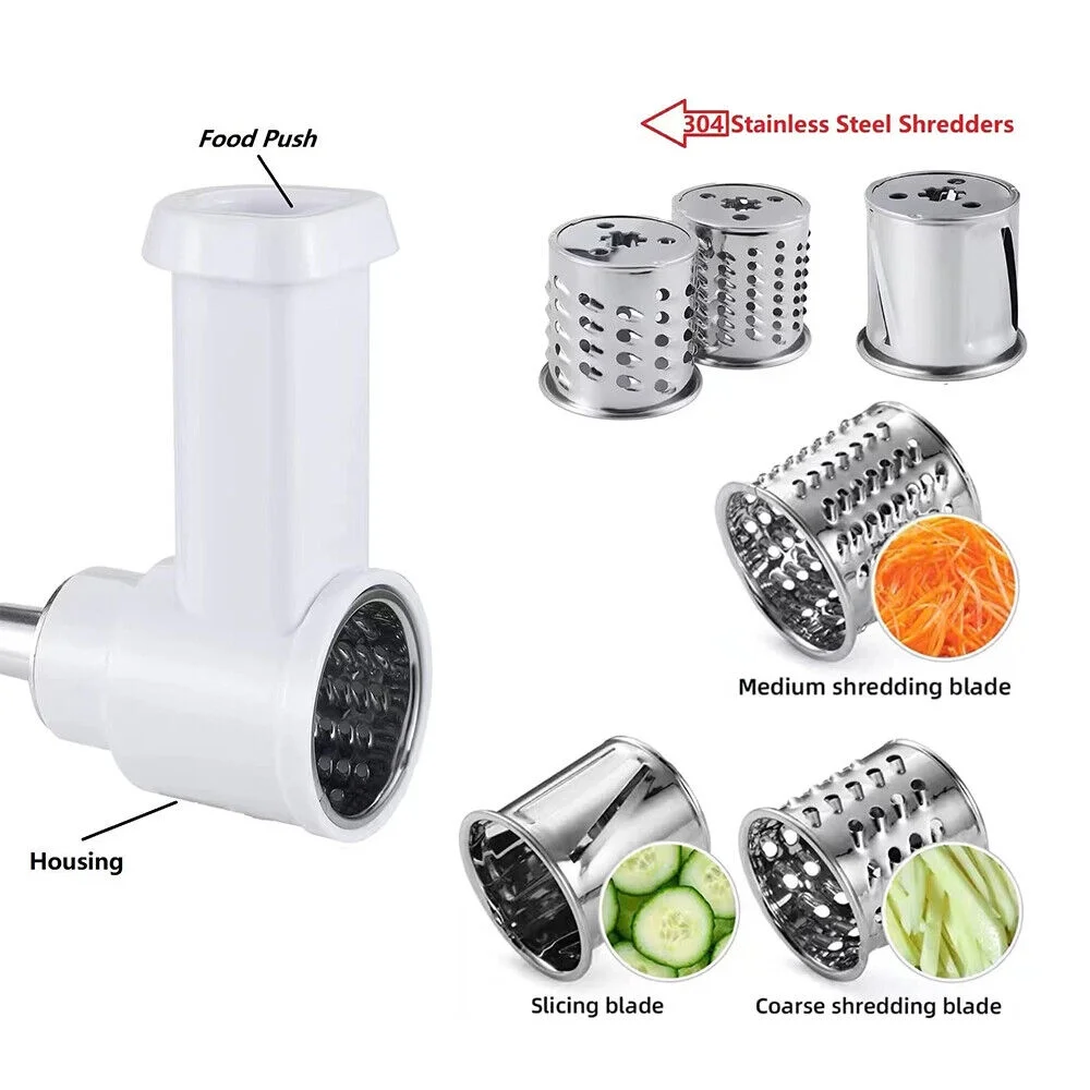 JahyShow 3-in-1 KitchenAid Stand Mixer Attachment - Fresh Prep Slicer/Shredder Kit
