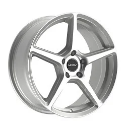 16x7.5 Motiv 433MS Blade Gloss Silver Machined Wheel 5x112 (40mm)