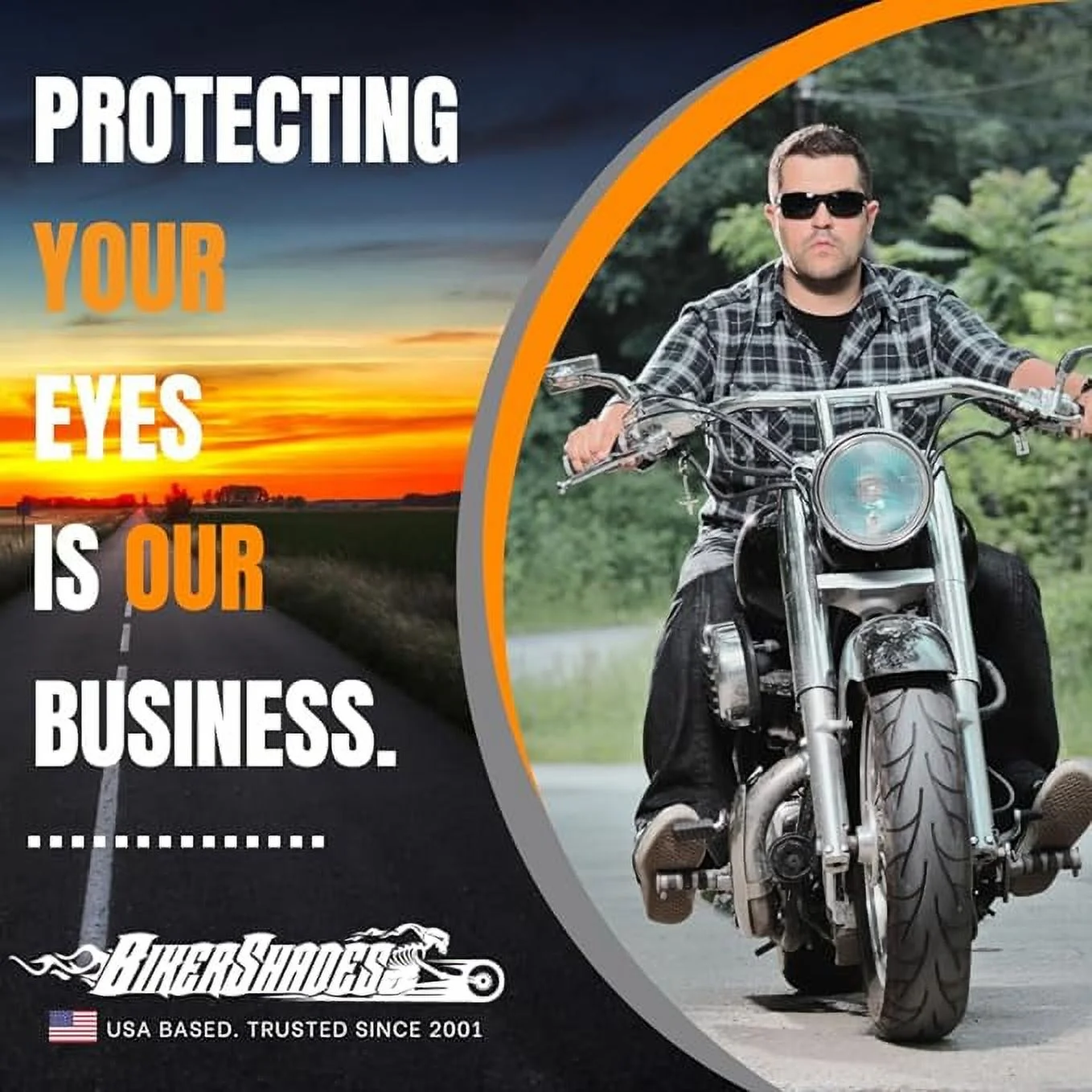 Bikershades Motorcycle Riding Safety glasses Foam Padded Mens Sunglasses Biker Wrap Around Goggles