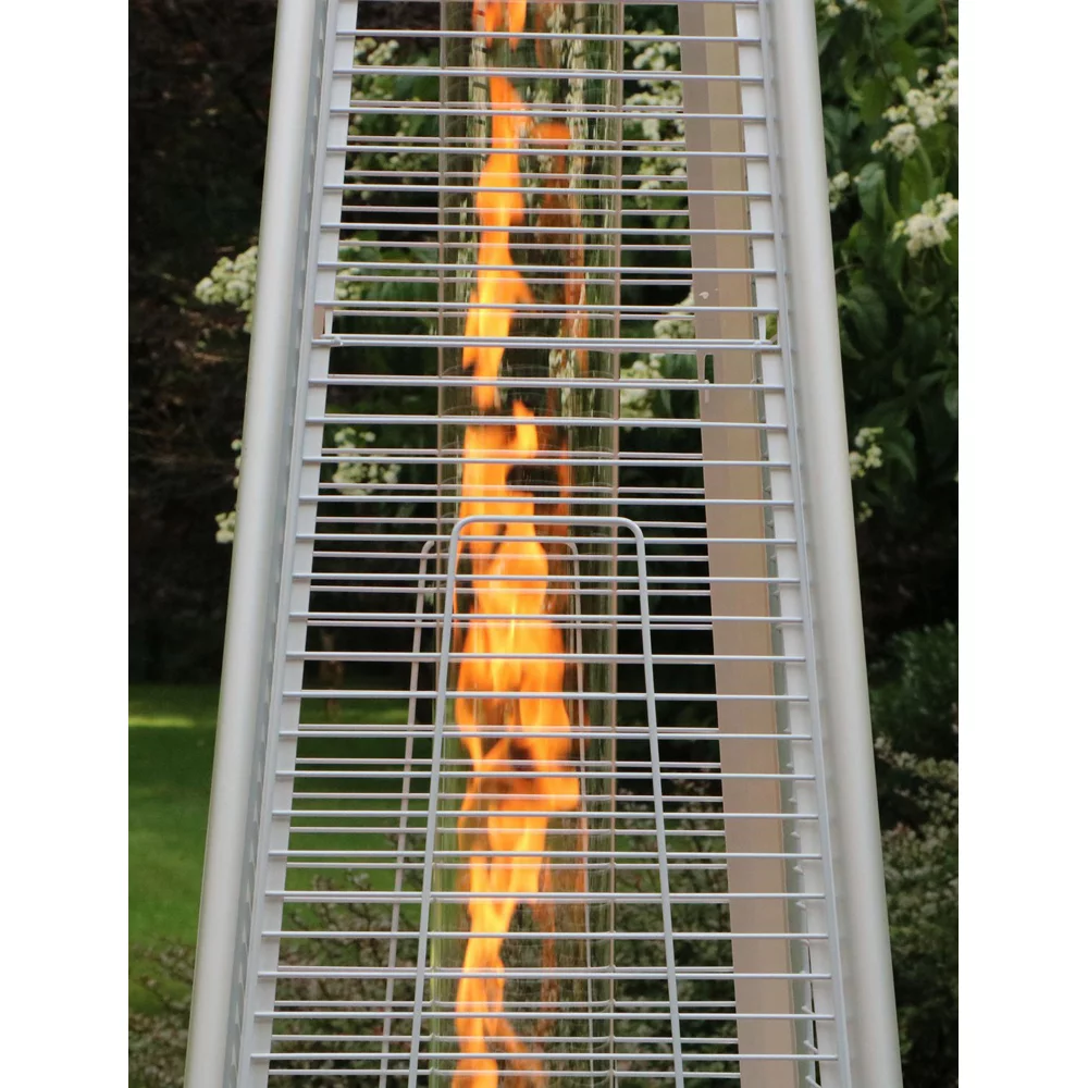 Hanover 7 ft. 42,000 BTU Pyramid Propane Patio Heater in Stainless Steel