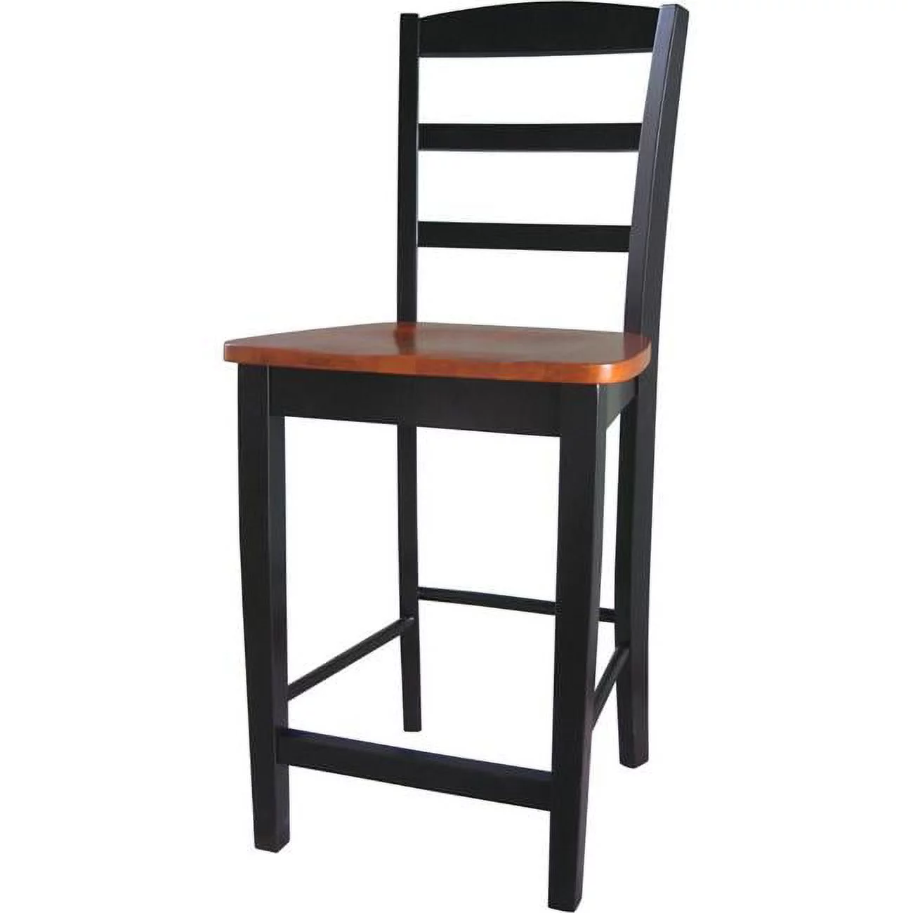 International Concepts  Dining Essentials Madrid Counterheight Stool - Black-Cherry - 24 in. SH