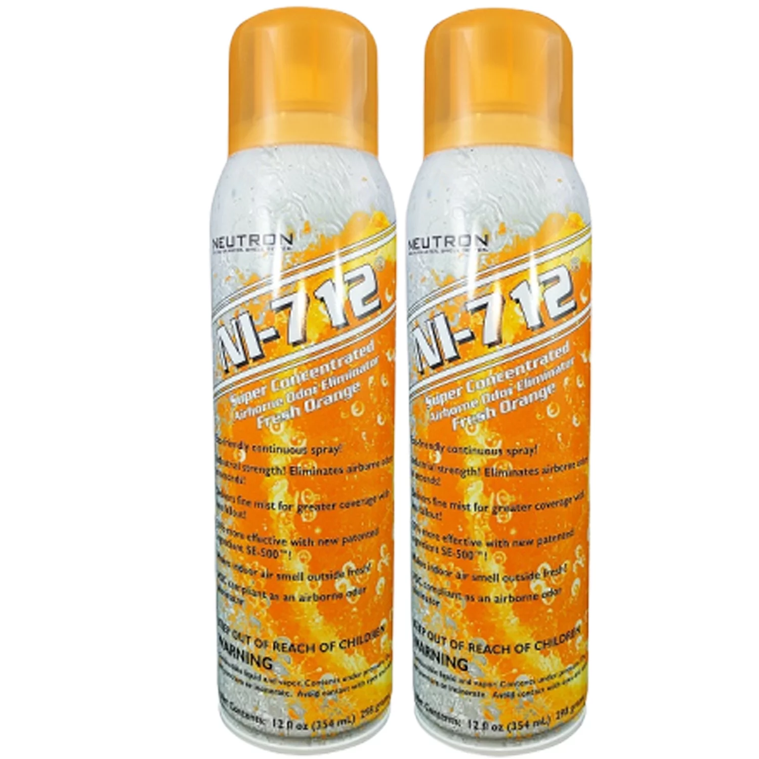 Ni-712 Odor Eliminator, Orange Continuous Spray, 2 Cans