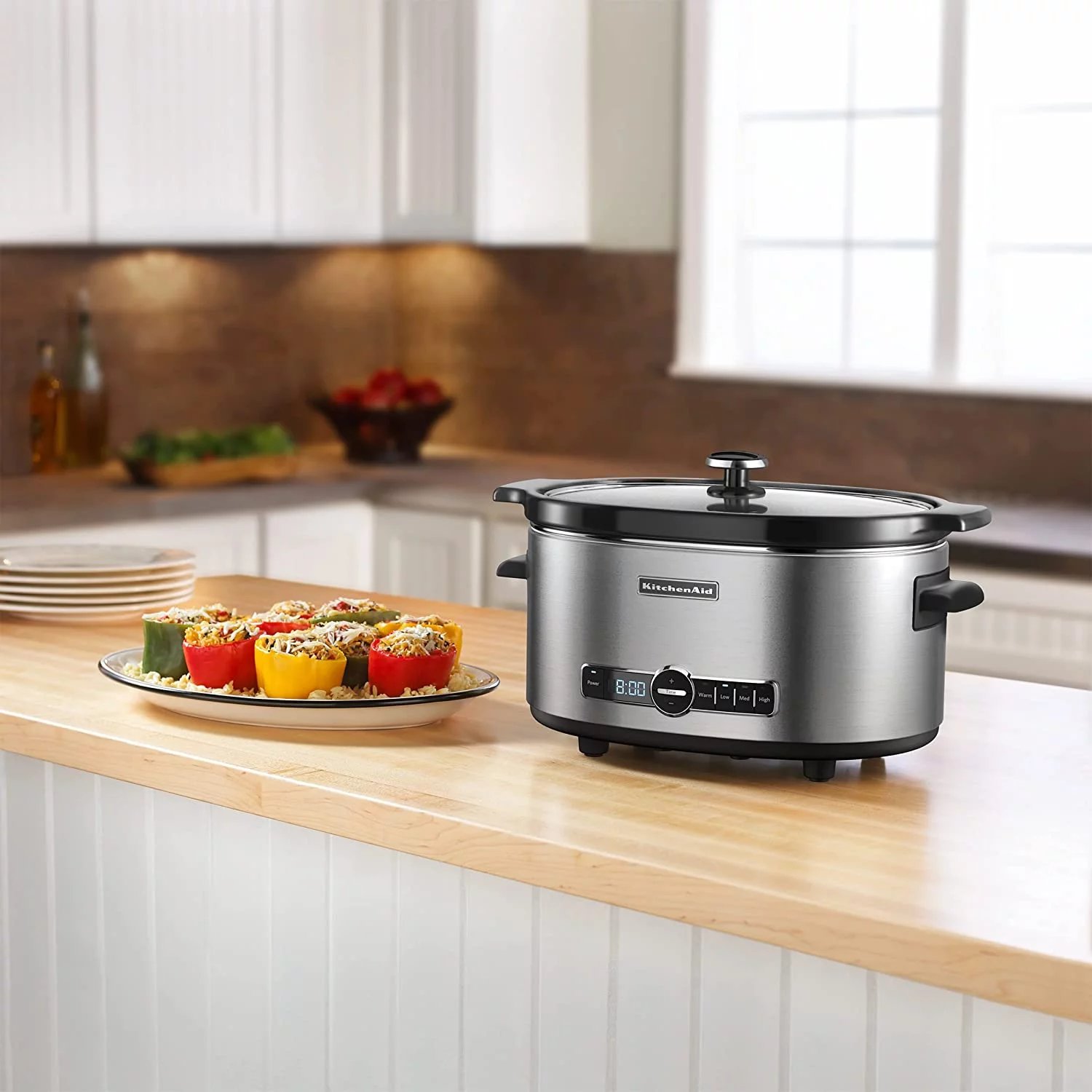 QINBI KSC6223SS 6-Qt. Slow Cooker with Standard Lid - Stainless Steel