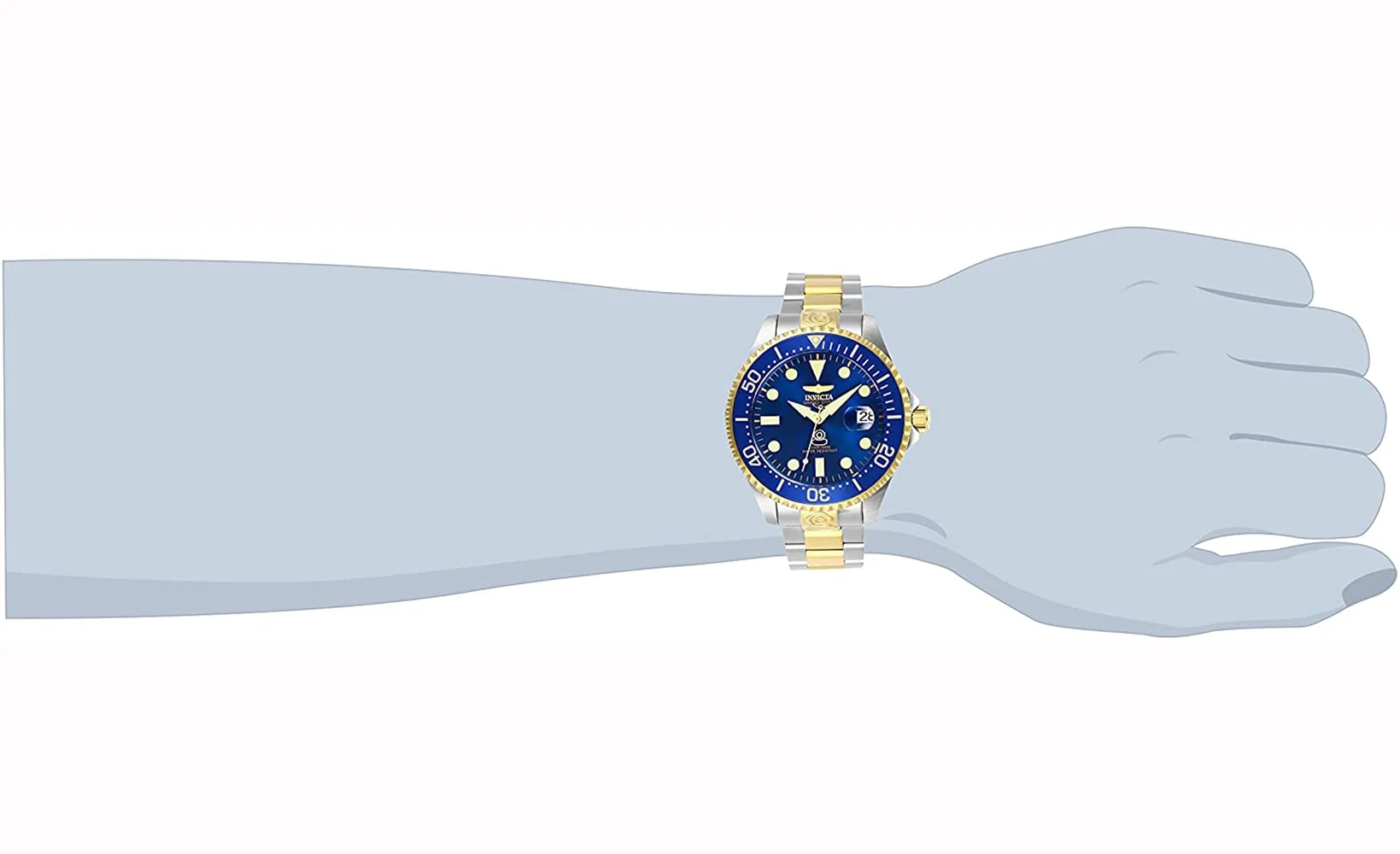 Invicta 27613 Men's Pro Diver Blue Dial Bracelet Automatic Watch