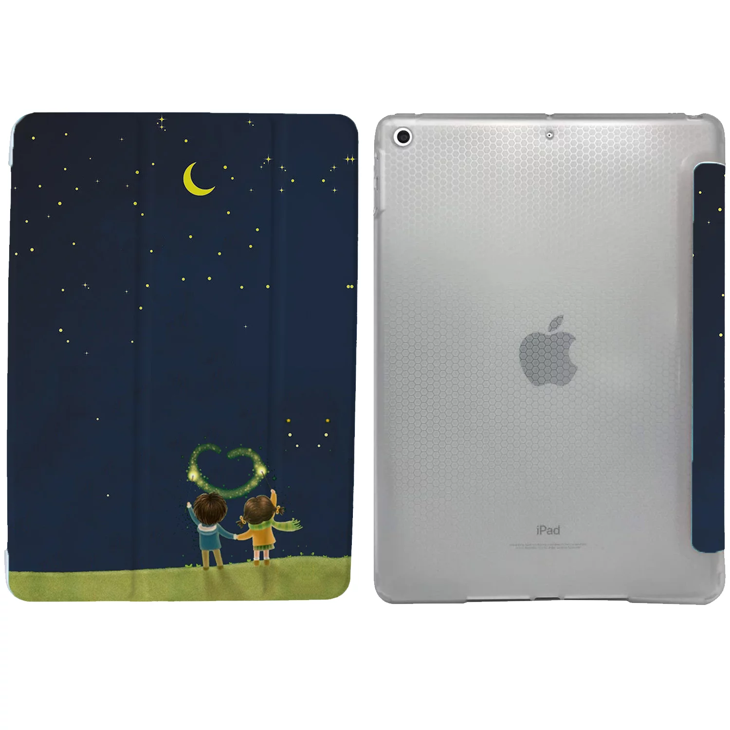 DuraSafe Cases iPad 6 5 Air 1 2 Gen 9.7 inch [iPad 6th 5th Air 1st 2nd ] MRJN2LL/A MR7G2LL/A MP2F2LL/A MP2G2LL/A MD785LL/A MD788LL/A MGLW2LL/A MGL12LL/A Stand Feature Printed Flip Case - Night Sky