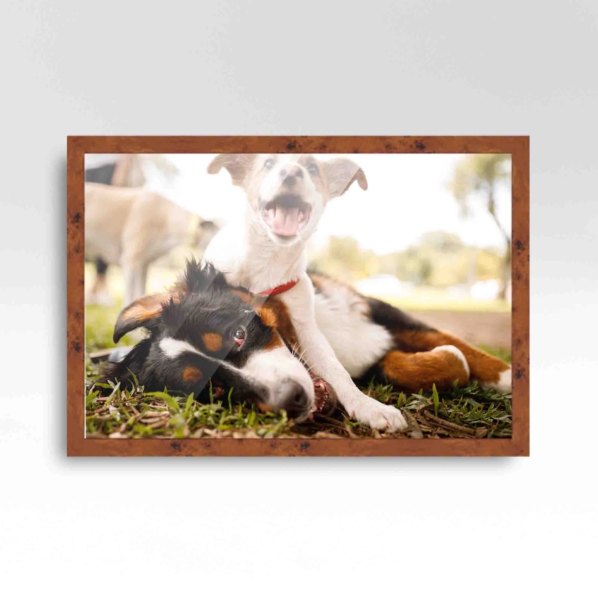 14x18 Light Brown Veneer Real Wood Picture Frame Width 0.75 inches | Interior Frame Depth 0.5