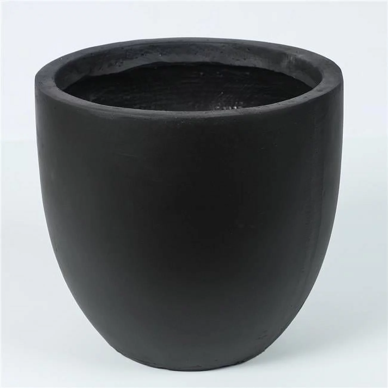 Luxen Home Round Black Finish Planter (Small)