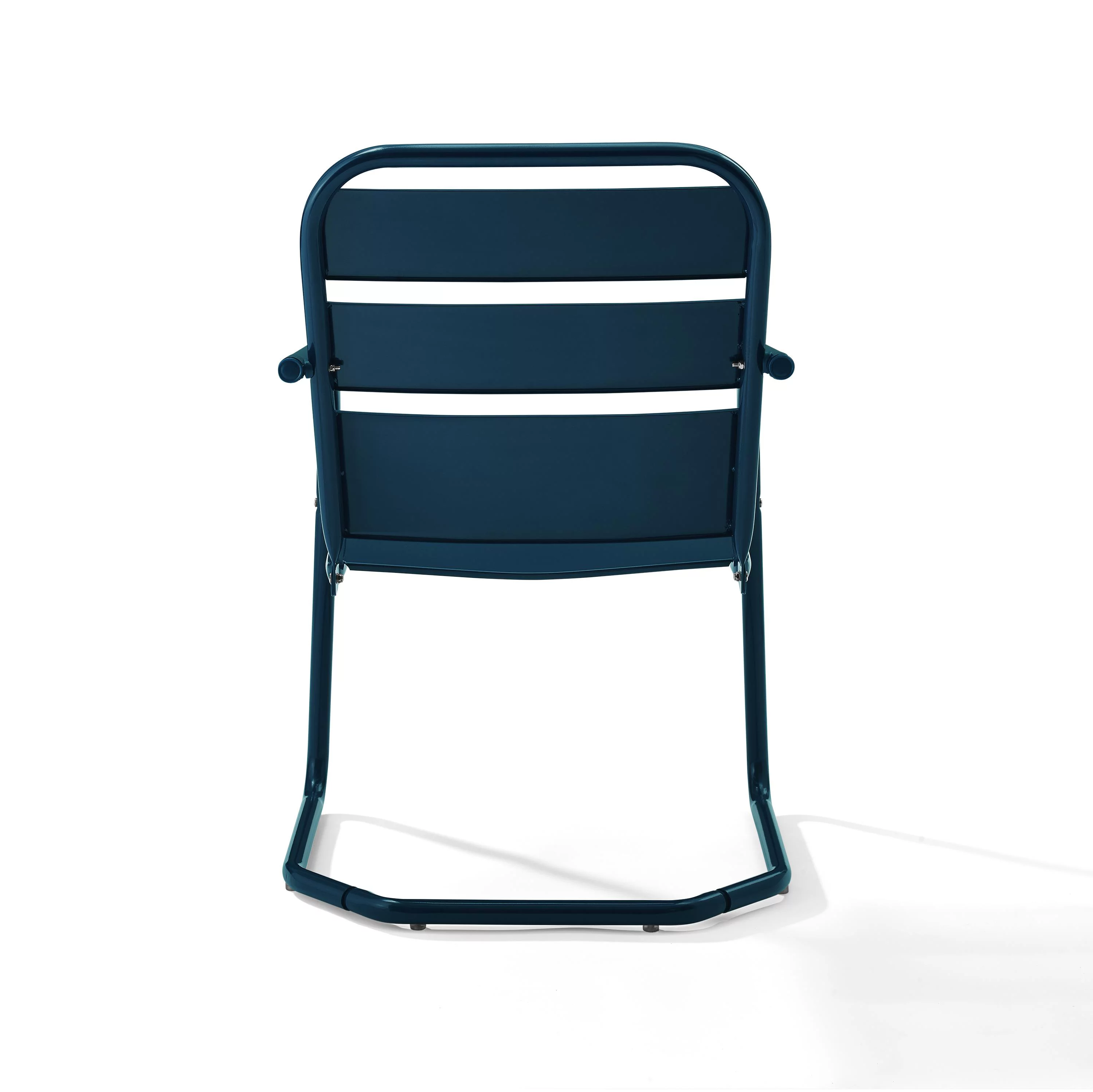 Crosley Brighton Metal Patio Chair in Navy (Set of 2)