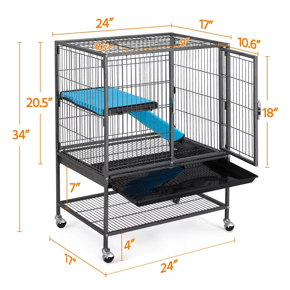 Renwick Single Unit Small Animal Cage Critter Nation Cage Black