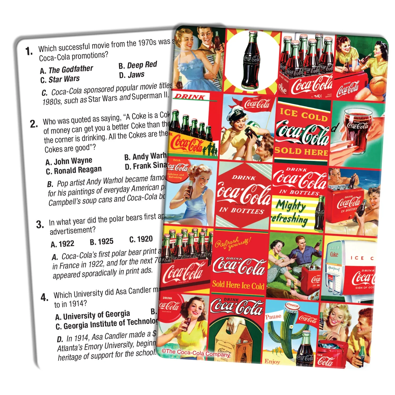 MasterPieces Family Game - Coca-Cola Trivia Game with Collectible Tin