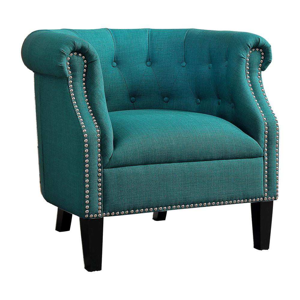 Fabric Accent Chair, Teal