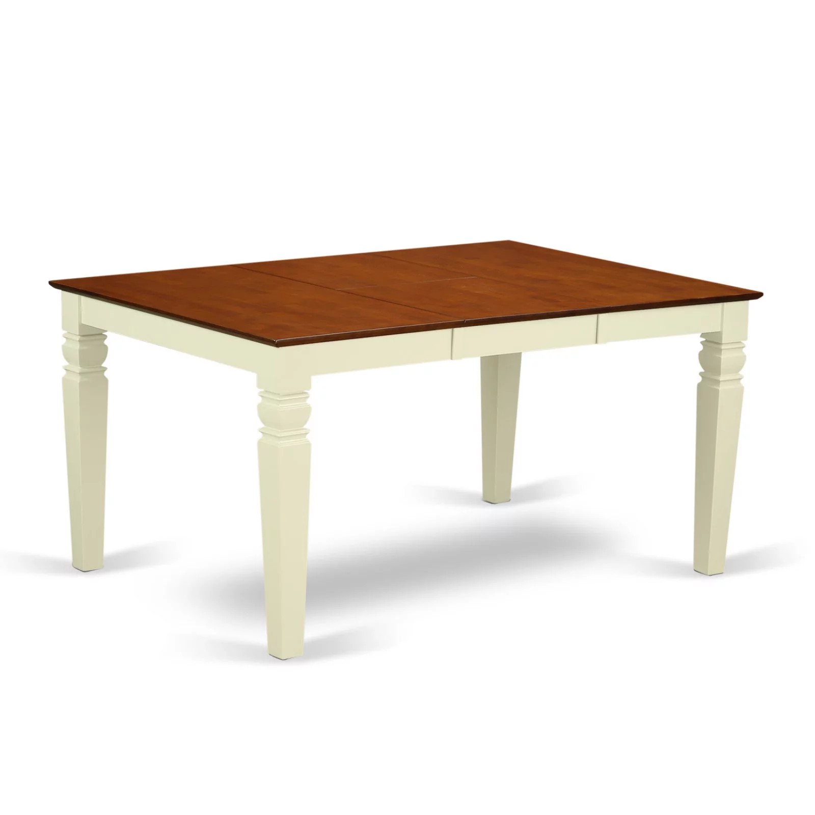 East West Furniture Weston 5-piece Wood Dinette Set in Buttermilk/Cherry