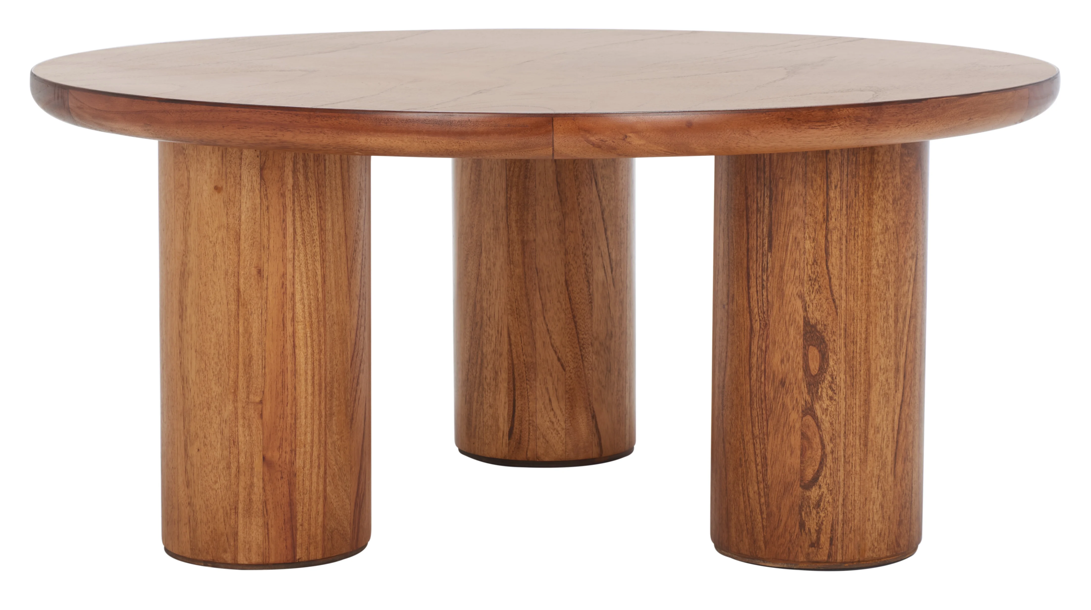 SAFAVIEH Mork Modern Style Natural Round Wood Coffee Table (40 in. W x 40 in. D x 18 in. H)