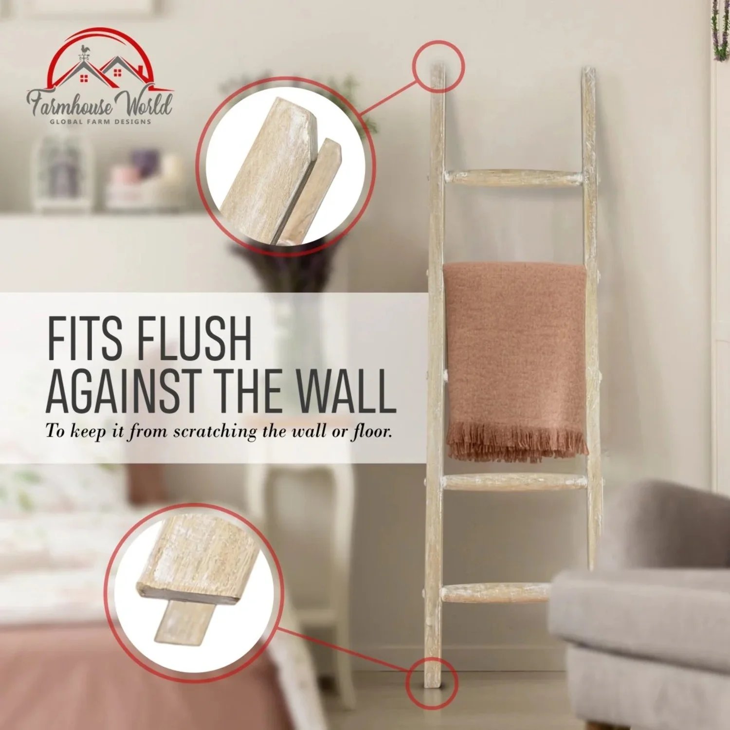 Rustic Blanket Ladder