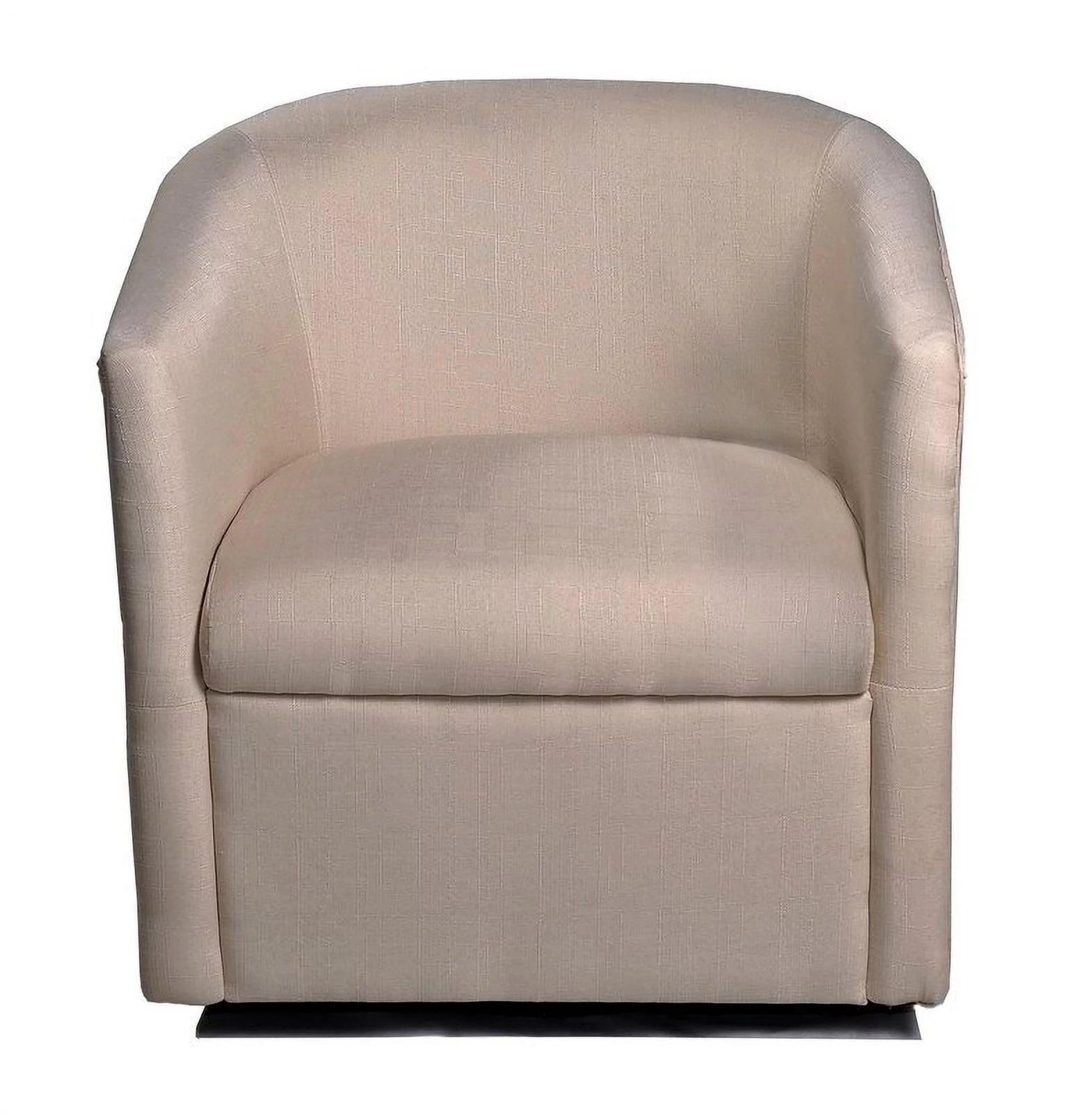 Uspridefurniture Sebastien Swivel Barrel Chair, Beige