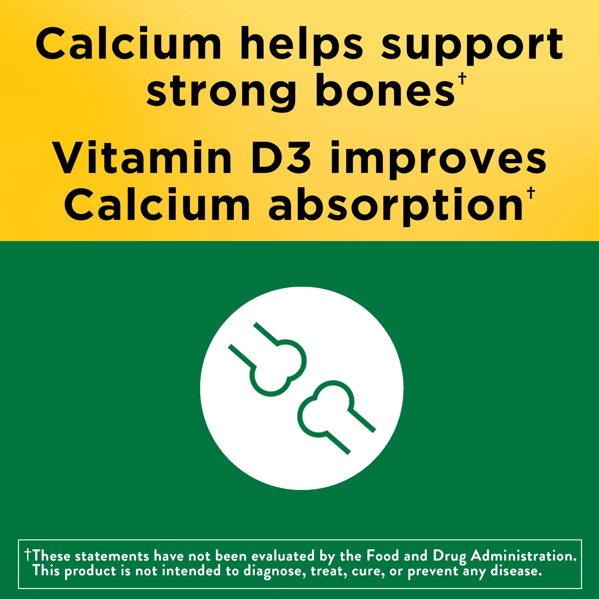 Nature Made Calcium 600 mg with Vitamin D3 Tablets, Dietary Supplement, 150 Count