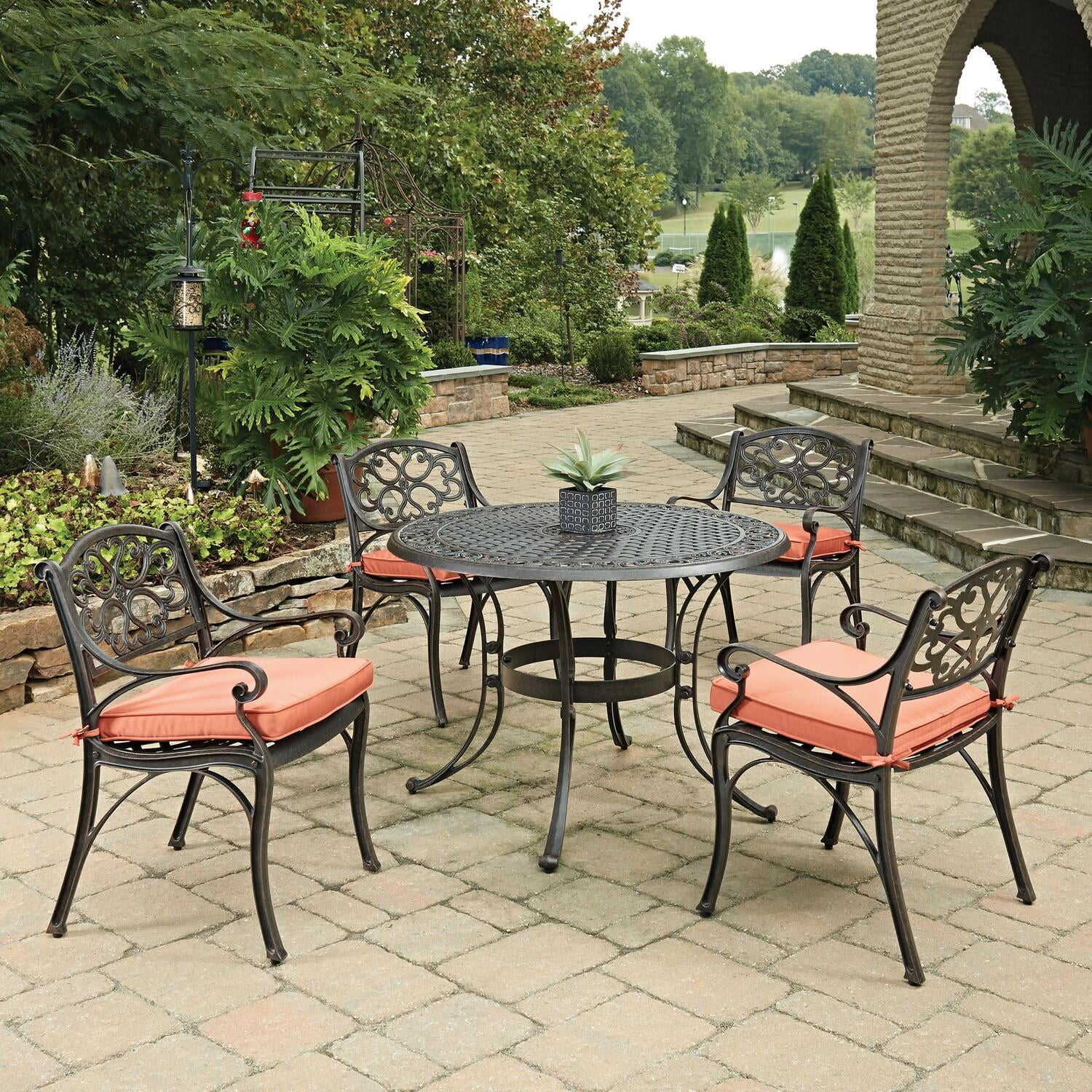 Homestock Lakeside Living Bronze Aluminum 5 Piece Outdoor Dining Set