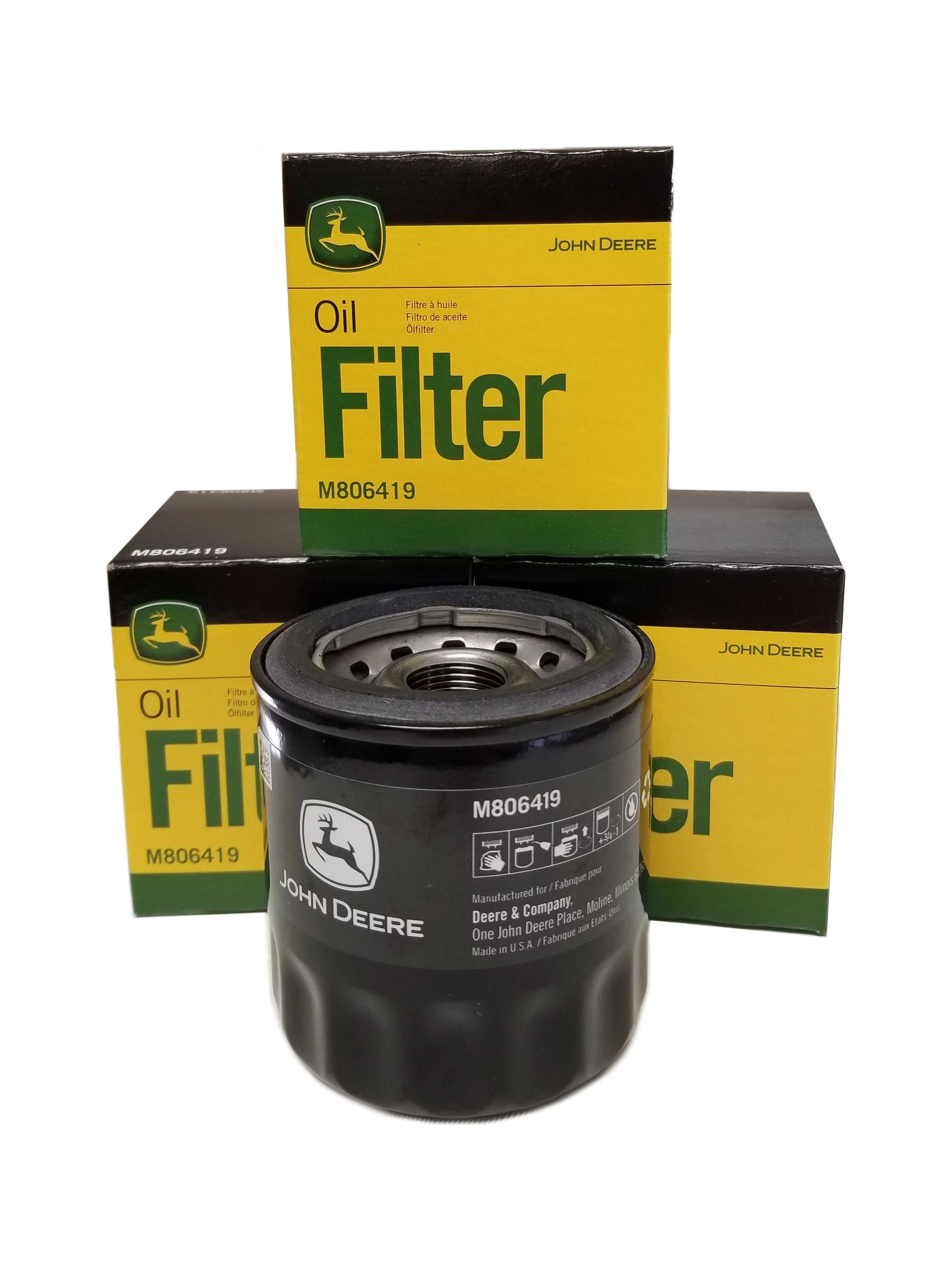John Deere Original Equipment Oil Filter #M806419 (4-Pack)