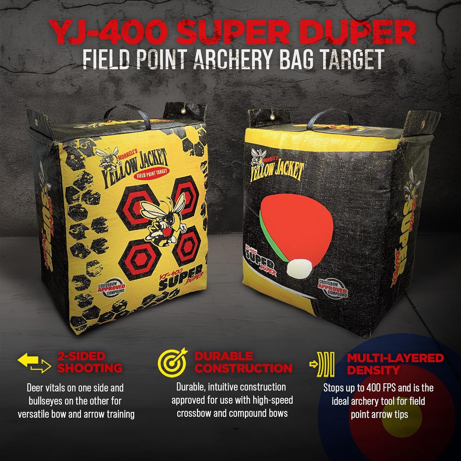 Morrell Super Duper Field Point Bag Archery Target - for Compound Bows and Crossbows up to 400FPS