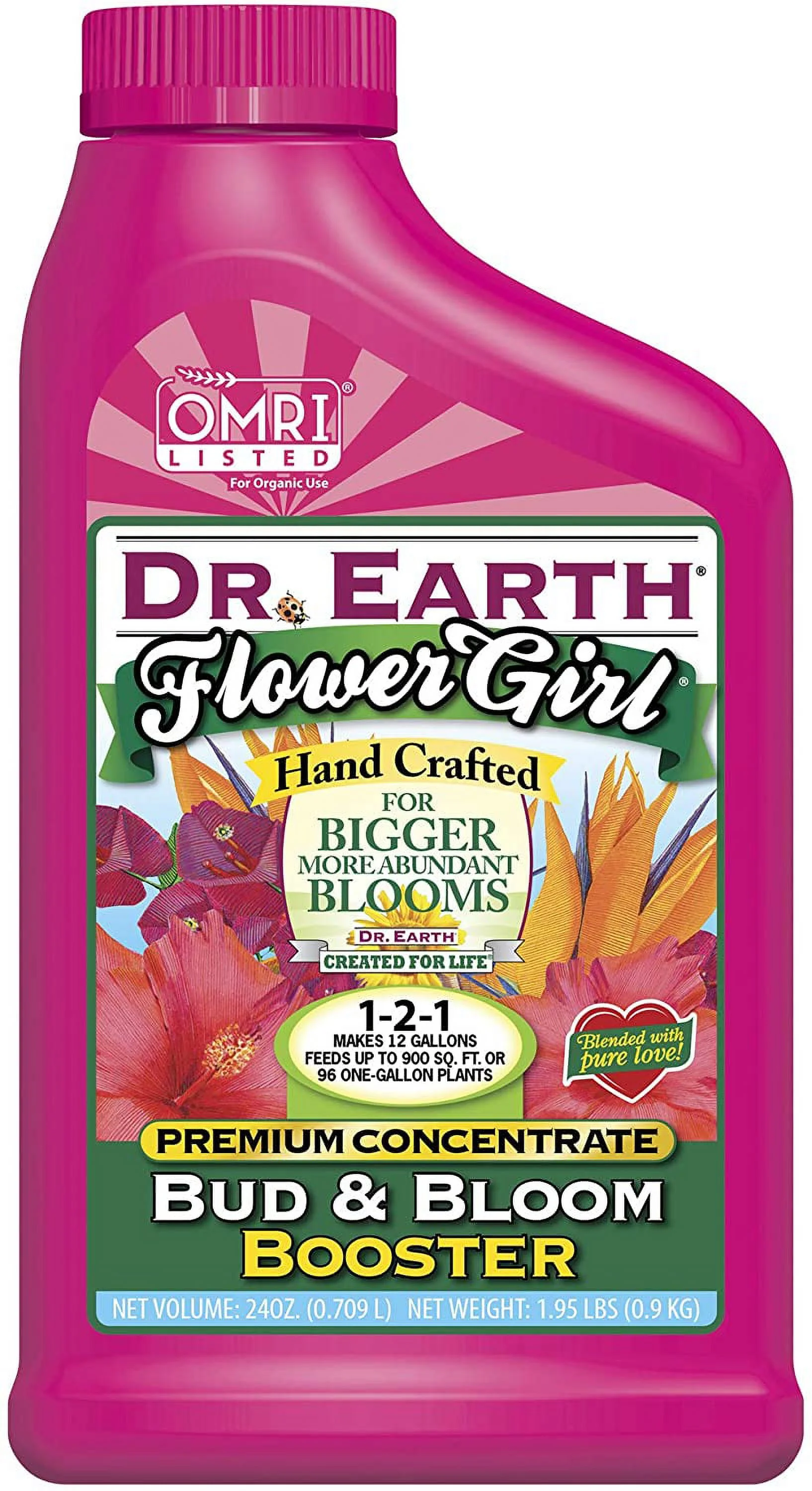 Dr. Earth 1041 Flower Girl Bud & Bloom Booster Fertilizer, 24 oz. Concentrate - Quantity 1