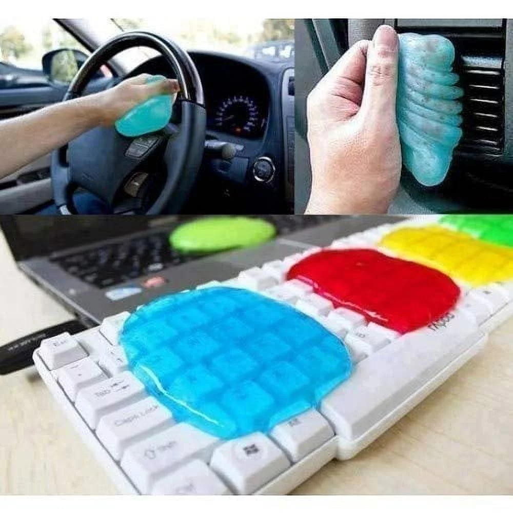 4 New Magic Super Clean Second Generation Dust Cleaner Tool High Tech Magic Sticky Compound Super Clean Slimy Gel Cleaner for Computer Car PC Laptop Keyboard