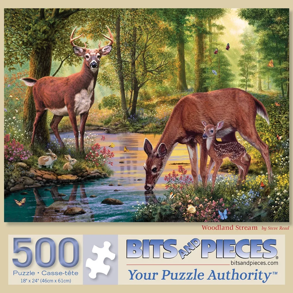 Bits and Pieces 500 Piece Woodland Stream Jigsaw Puzzle for Adults 18