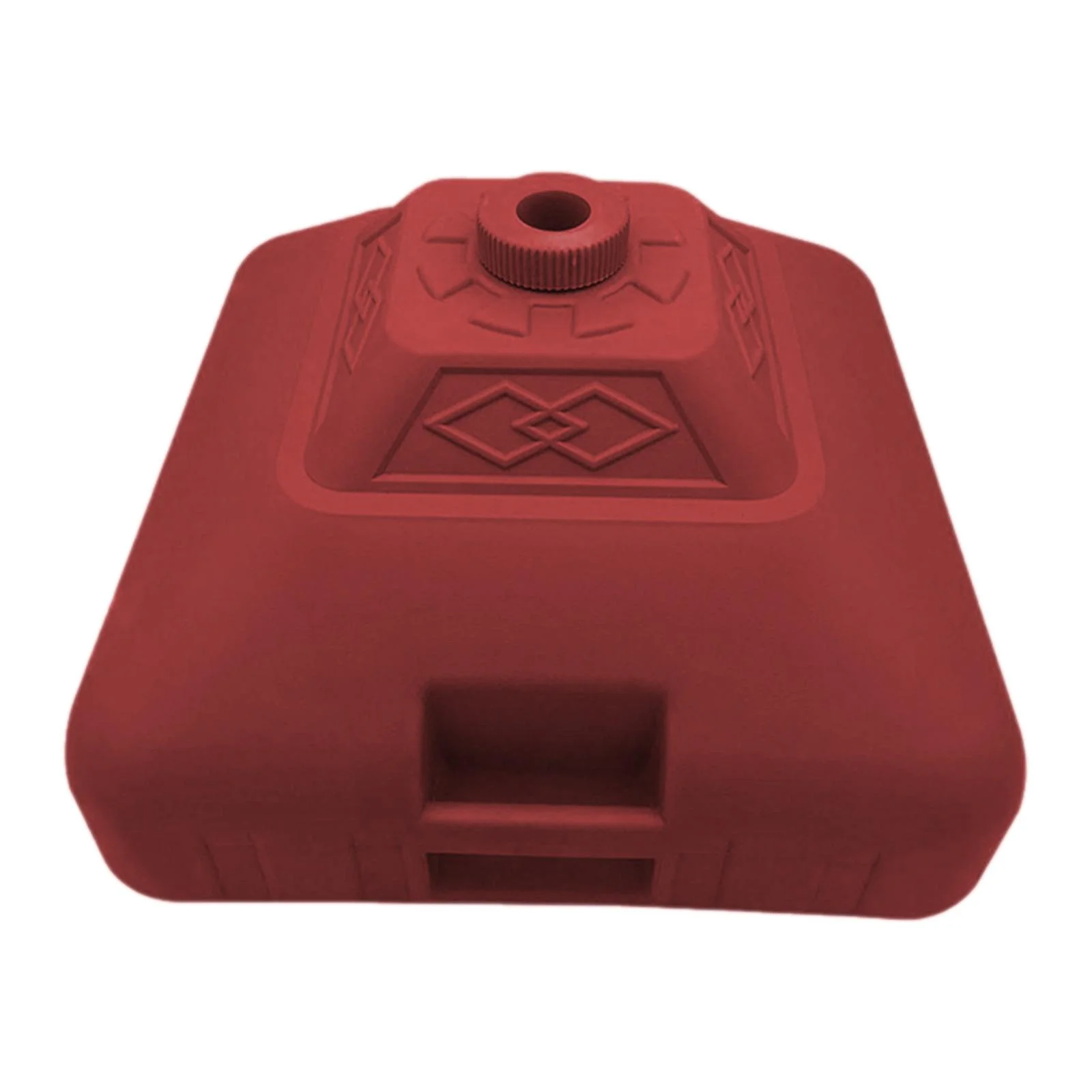 figatia Water Fillable Umbrella Base Parasol Holder, Square Patio Umbrella Holder Outdoor Umbrella Stand for Yard Lawn Beach Poolside Red