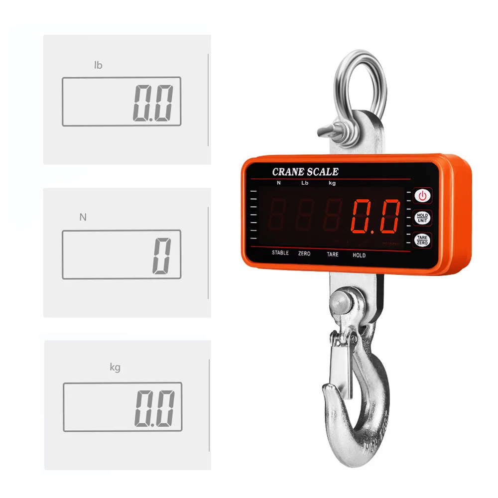 Spirastell Electronic Weigher,Tool Scale 1Ton Display Tool Scale Duty Scale Scales Heavy Duty Scale 1Ton Crane Scale Scales LCD Display LCD Display Tool ERYUE SIUKE QISUO Scale Heavy Qudai